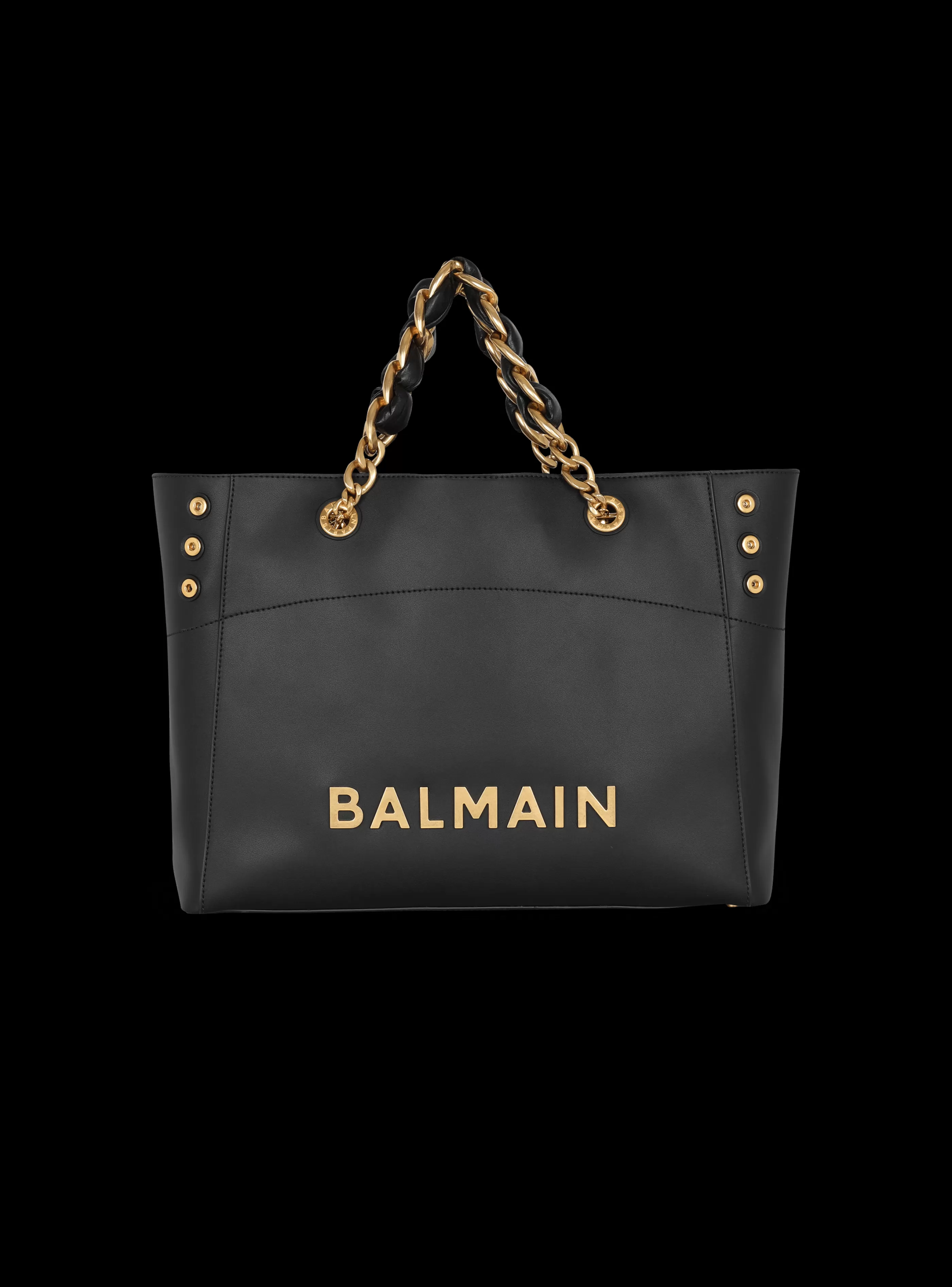 Balmain Shopper | Borse A Spalla-1945 Soft Leather Tote Bag black