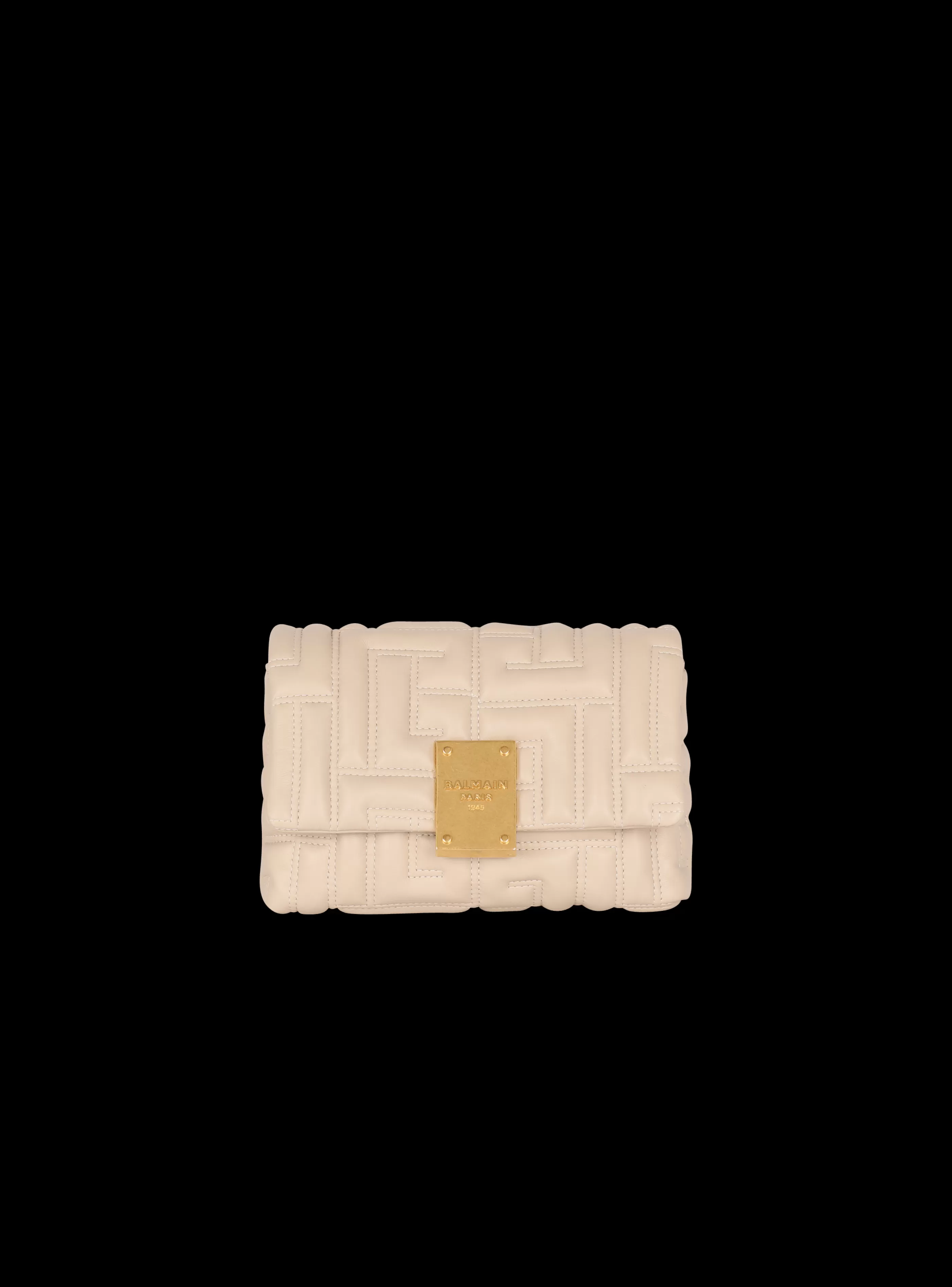 Balmain Borse Mini | Borse A Spalla-1945 Soft Mini Bag In Quilted Leather beige