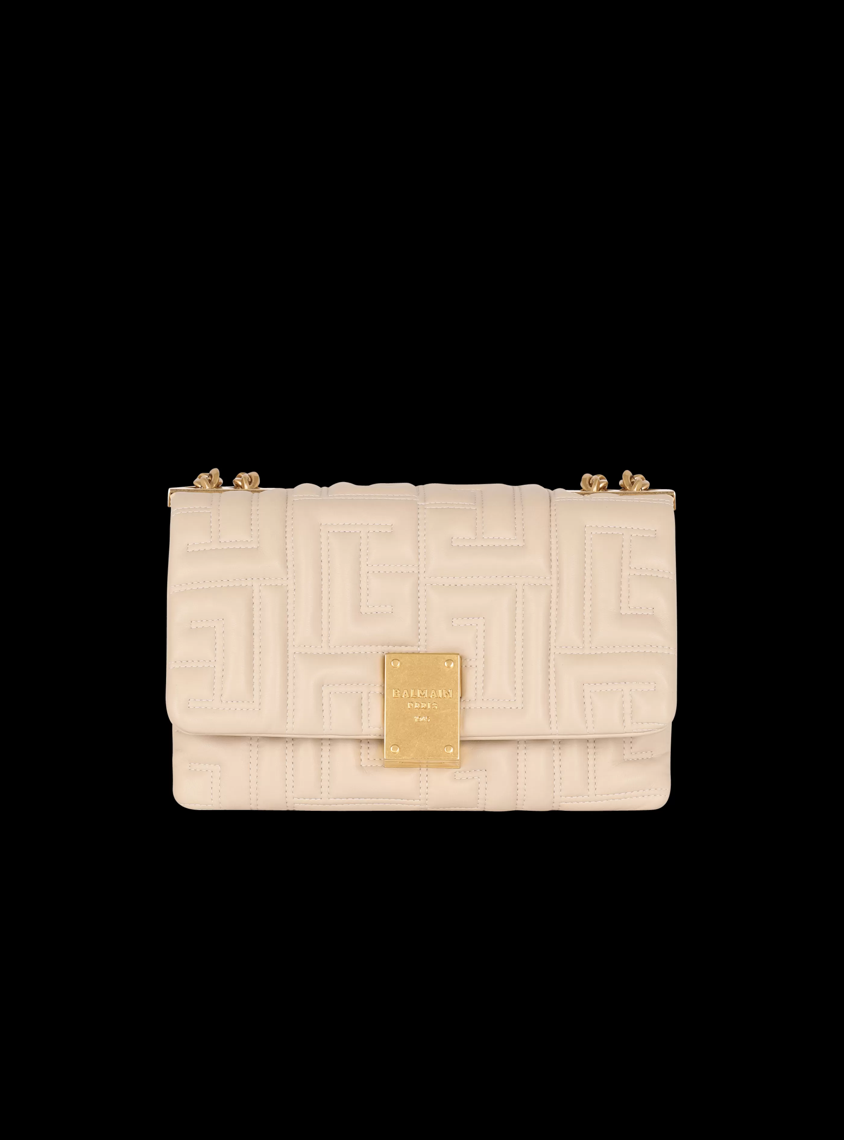 Balmain Borse A Spalla | Borse A Tracolla-1945 Soft Small Bag In Quilted Leather beige