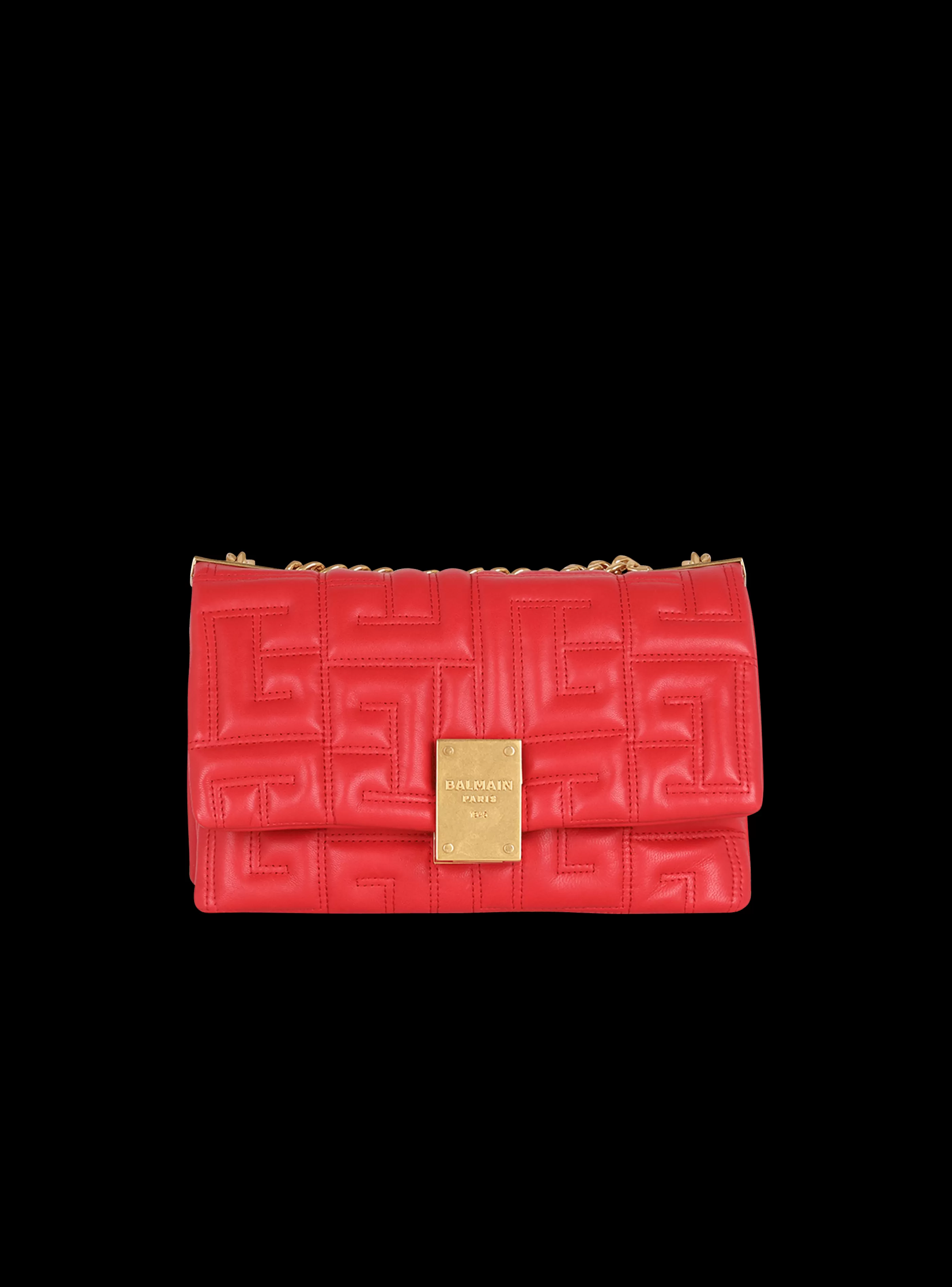 Balmain Borse A Spalla | Borse A Tracolla-1945 Soft Small Bag In Quilted Leather red