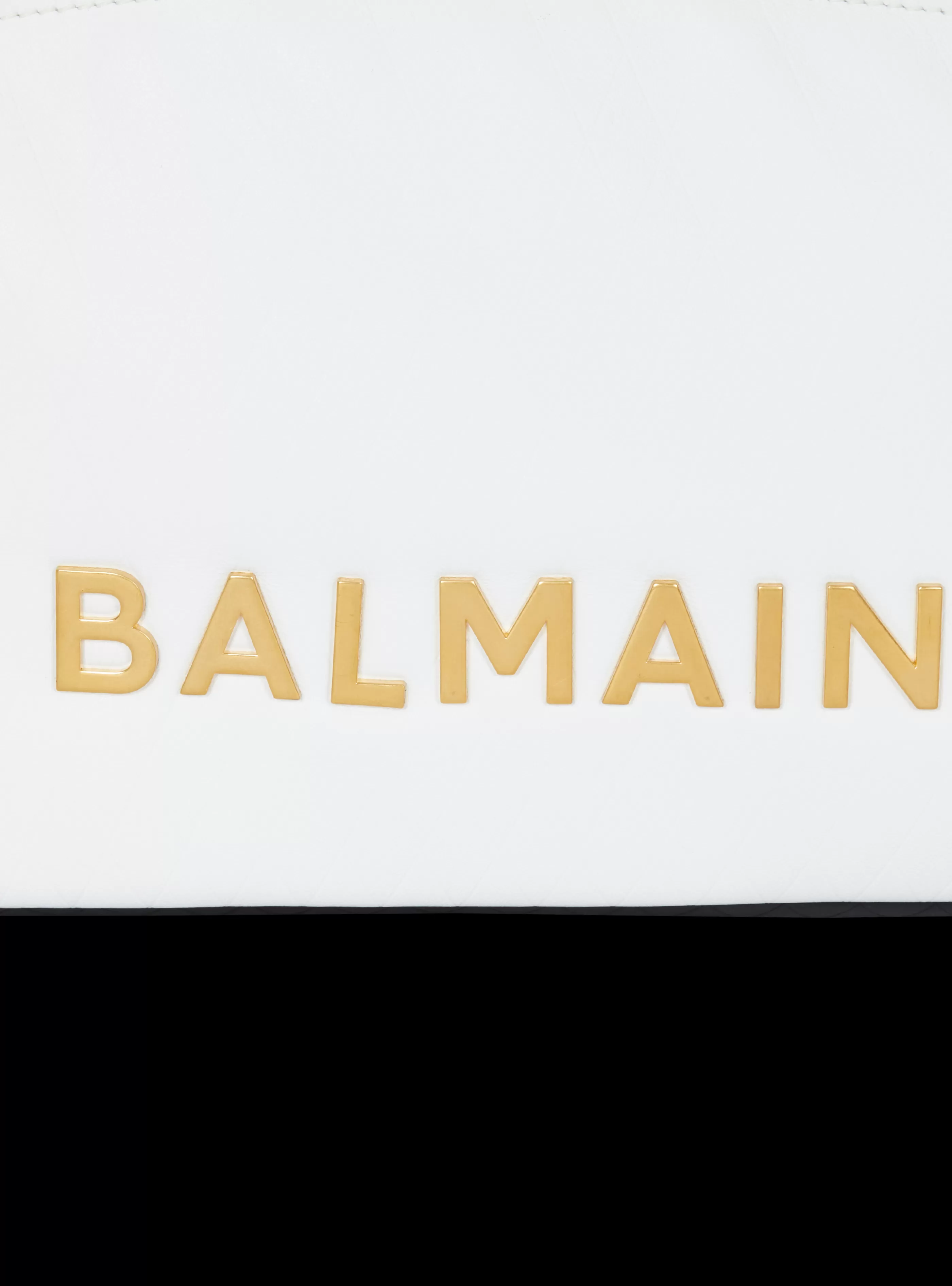 Balmain Shopper | Borse A Spalla-1945 Soft Tote Bag In Embossed Calfskin With A Grid Motif white