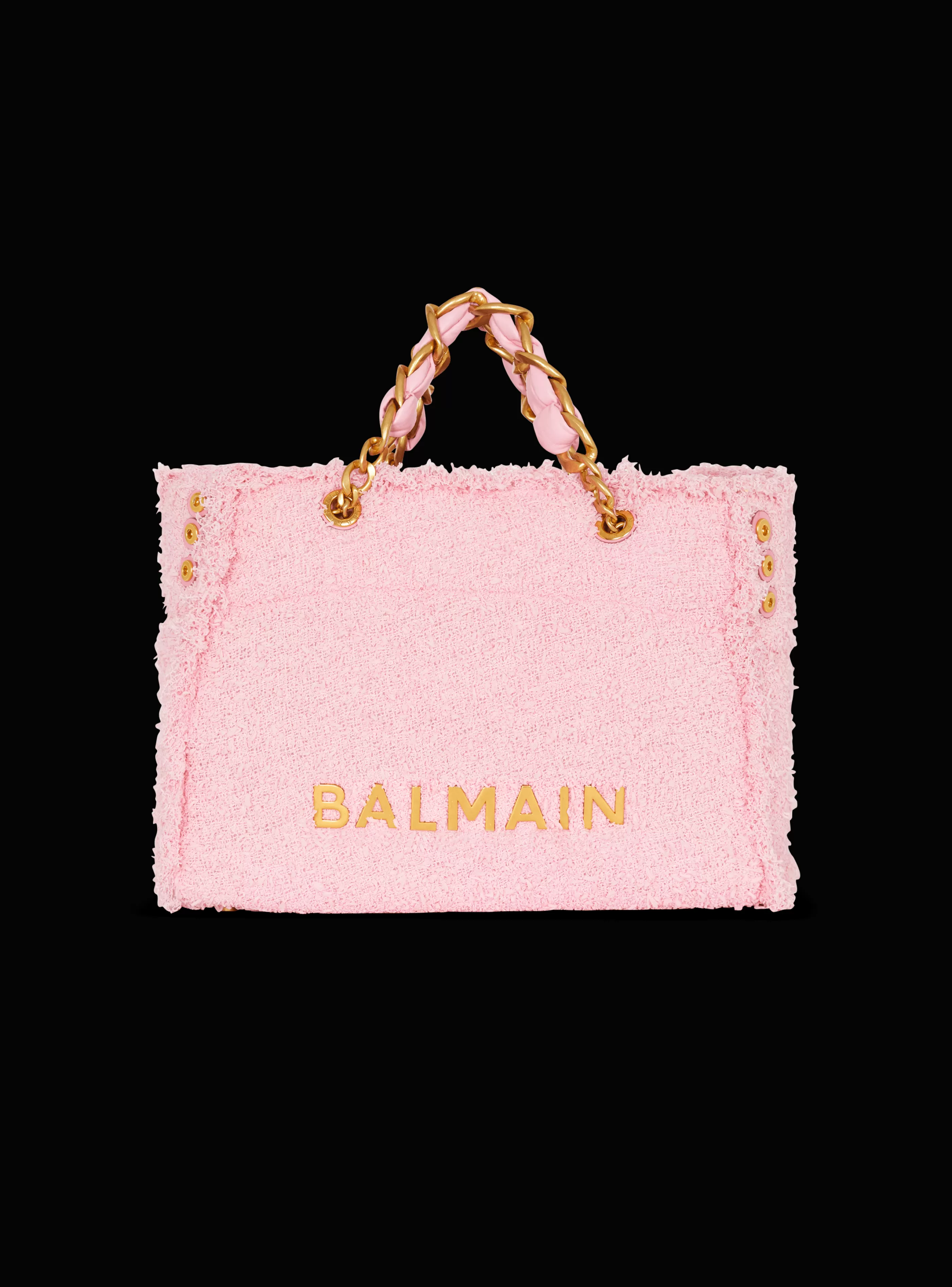 Balmain Shopper | Borse A Spalla-1945 Soft Tweed Tote Bag pink