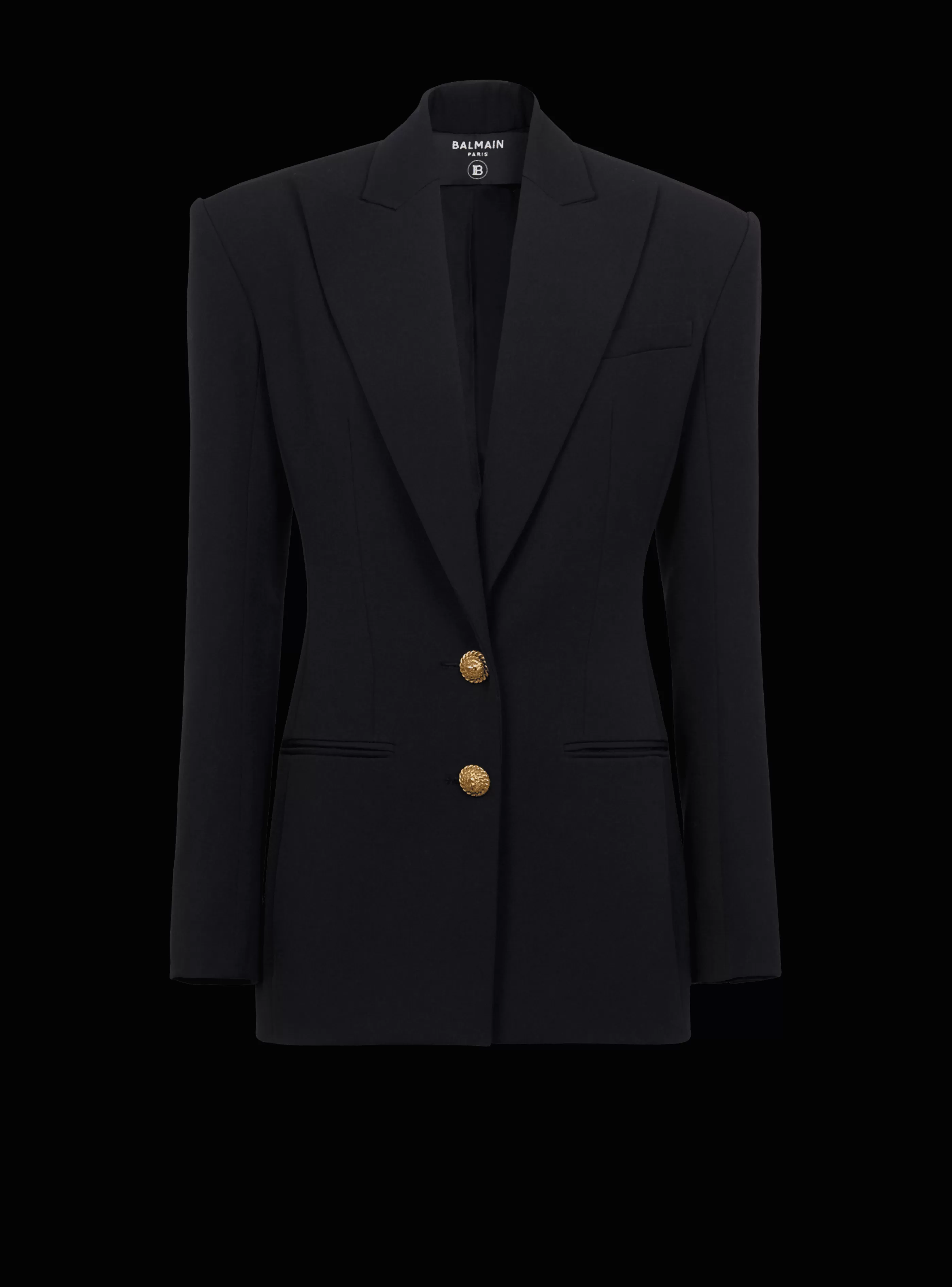 Balmain Giacche E Blazer-2-button Cinched-waist Jacket black