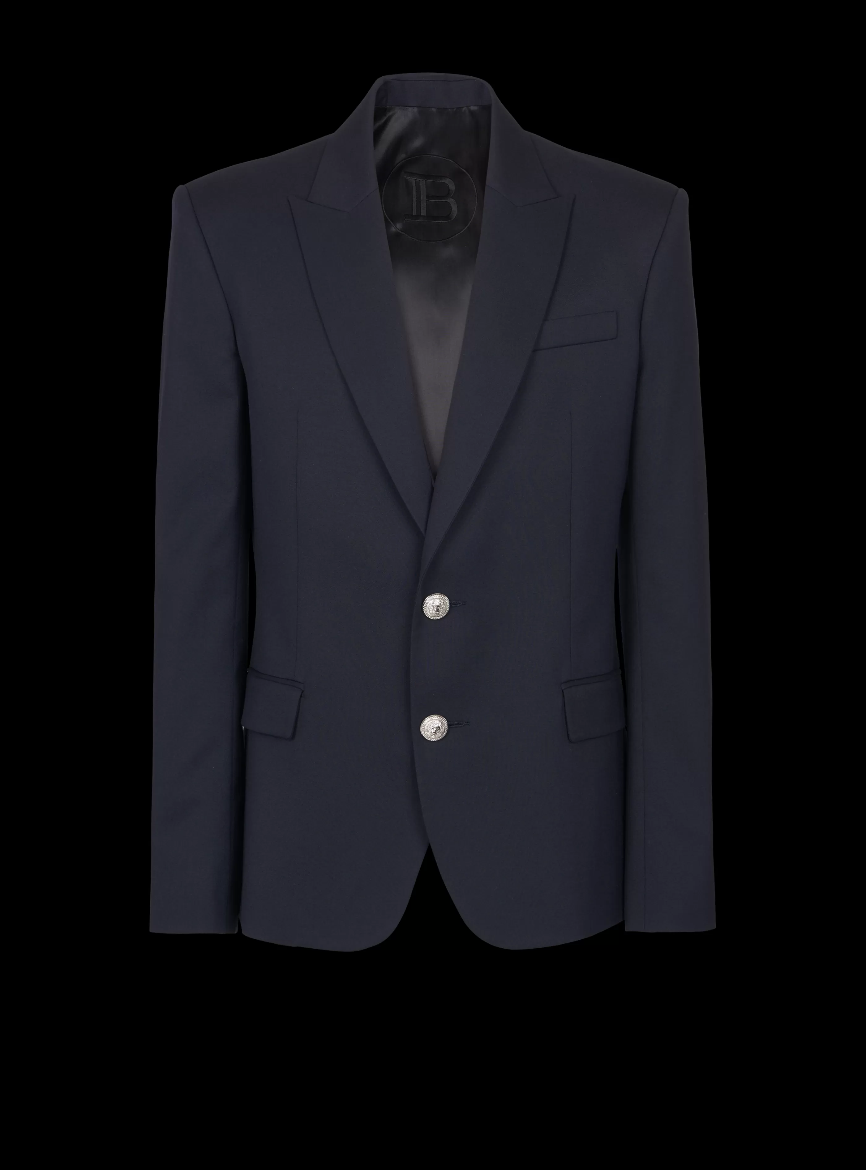 Balmain Giacche E Blazers-2-button Wool Jacket navy