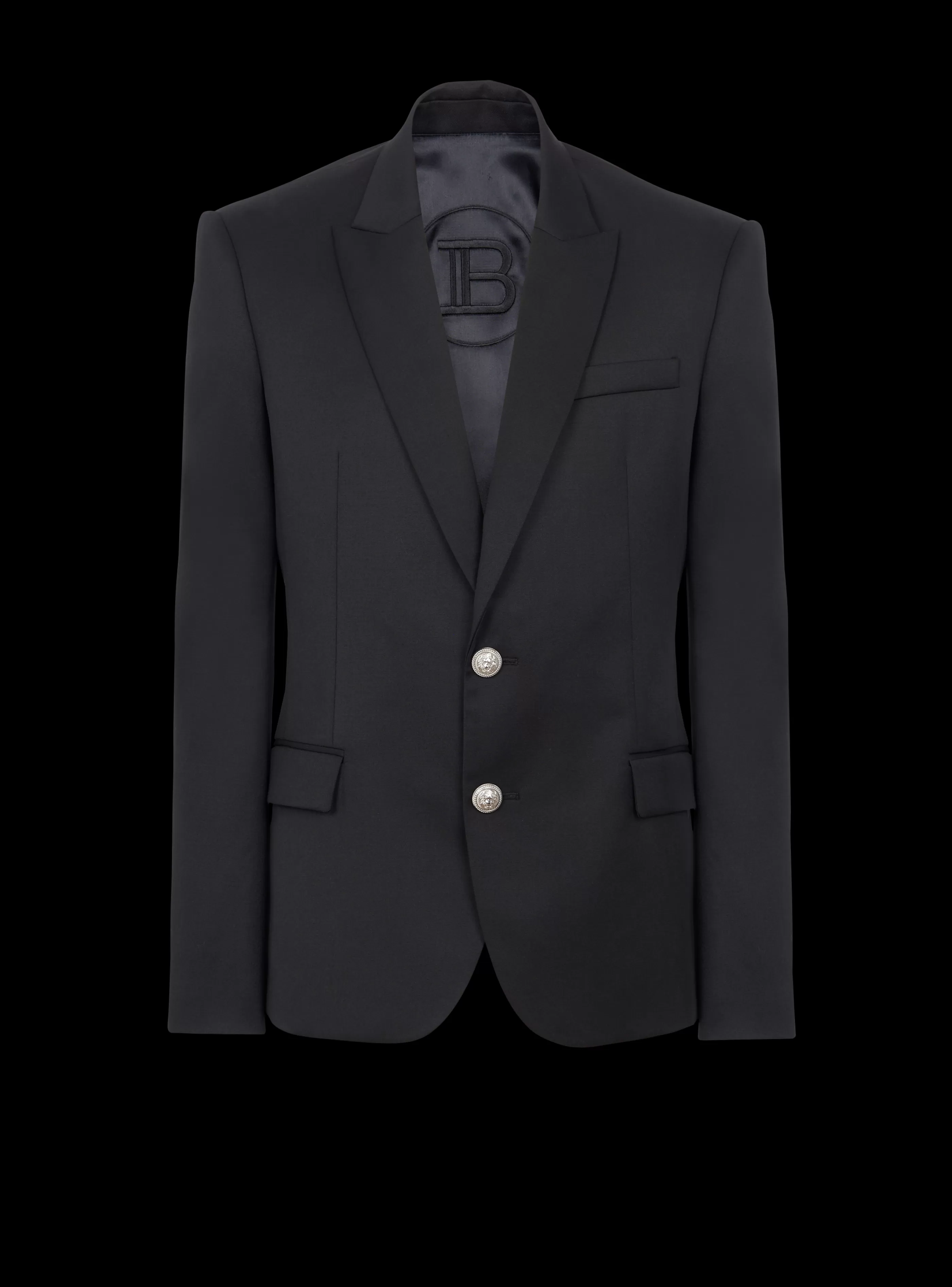 Balmain Giacche E Blazers-2-button Wool Jacket black