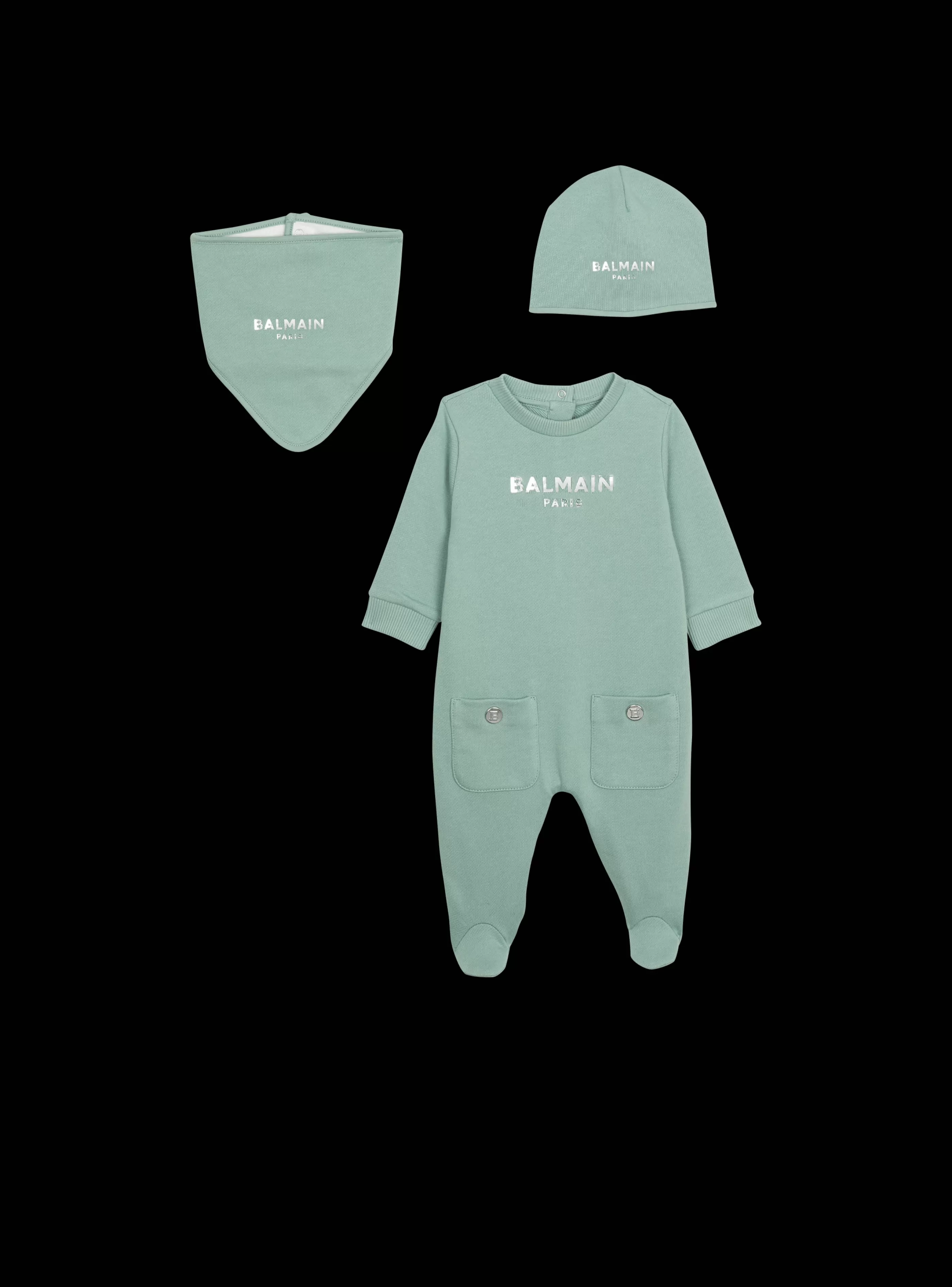 Balmain Neonati (1-9 Mesi)-3-piece Set green