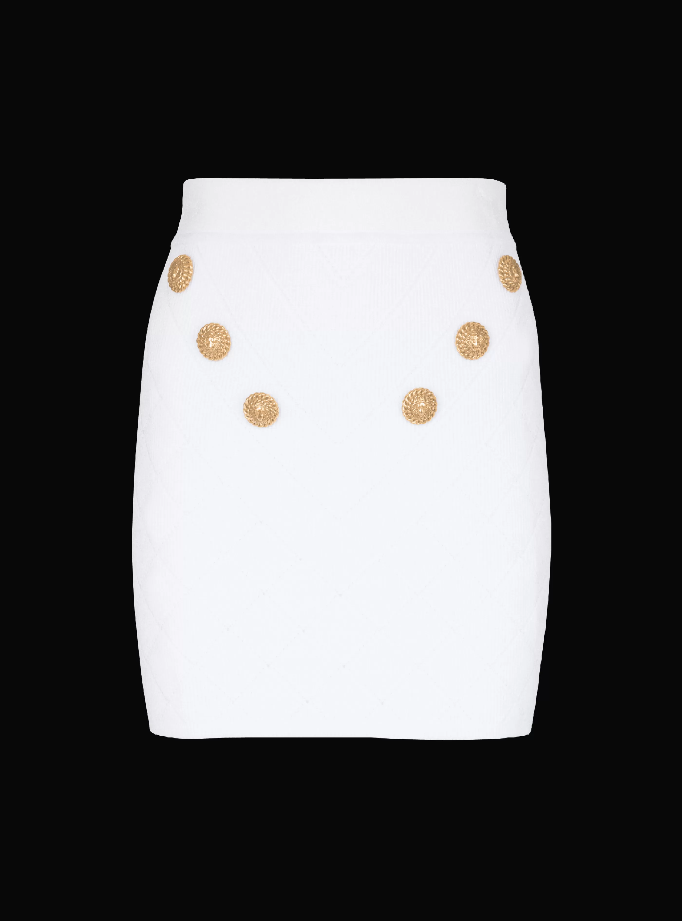 Balmain Gonne | Maglieria-6-button Knit Skirt white