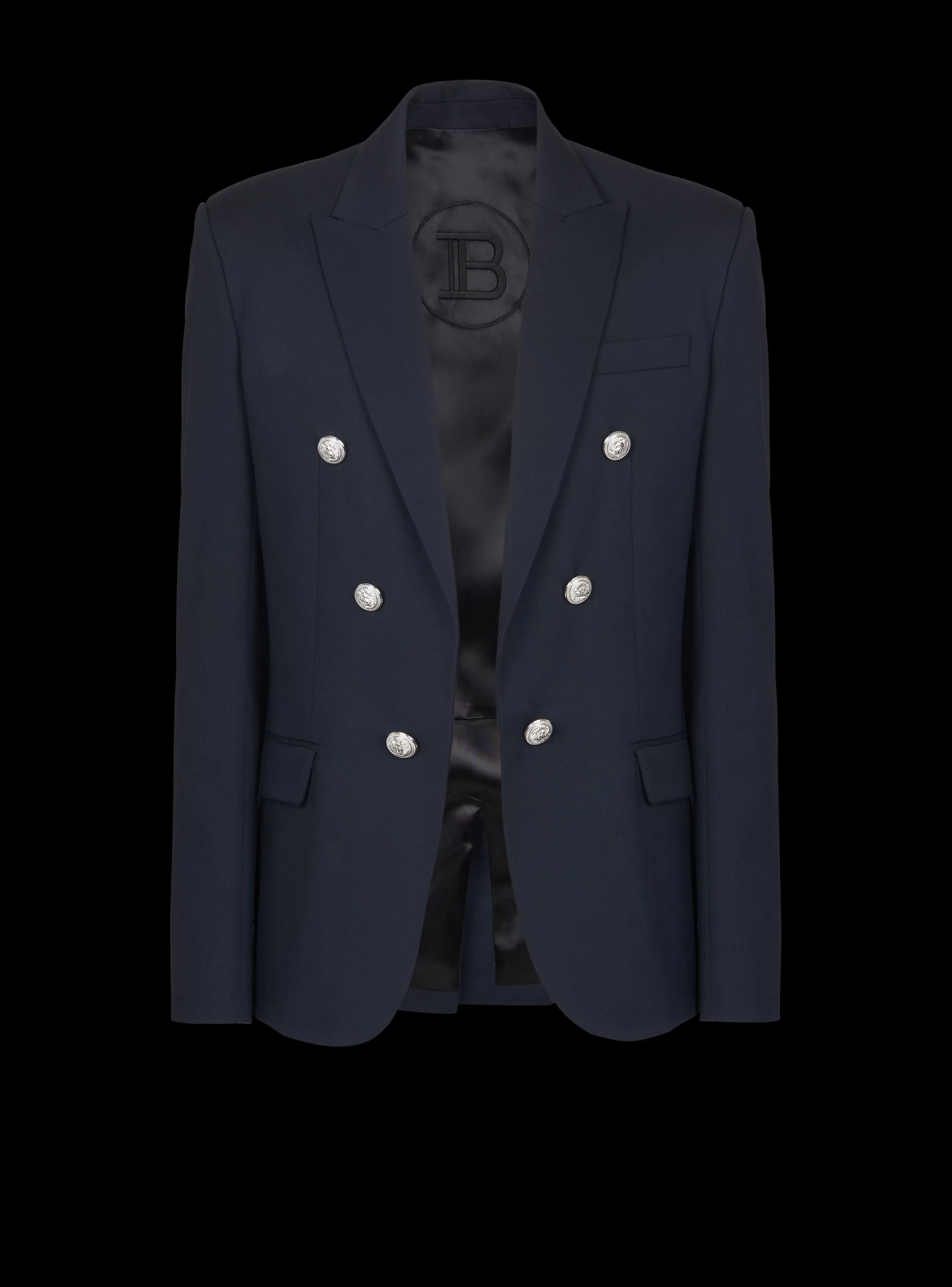 Balmain Giacche E Blazers-6-button Wool Jacket navy