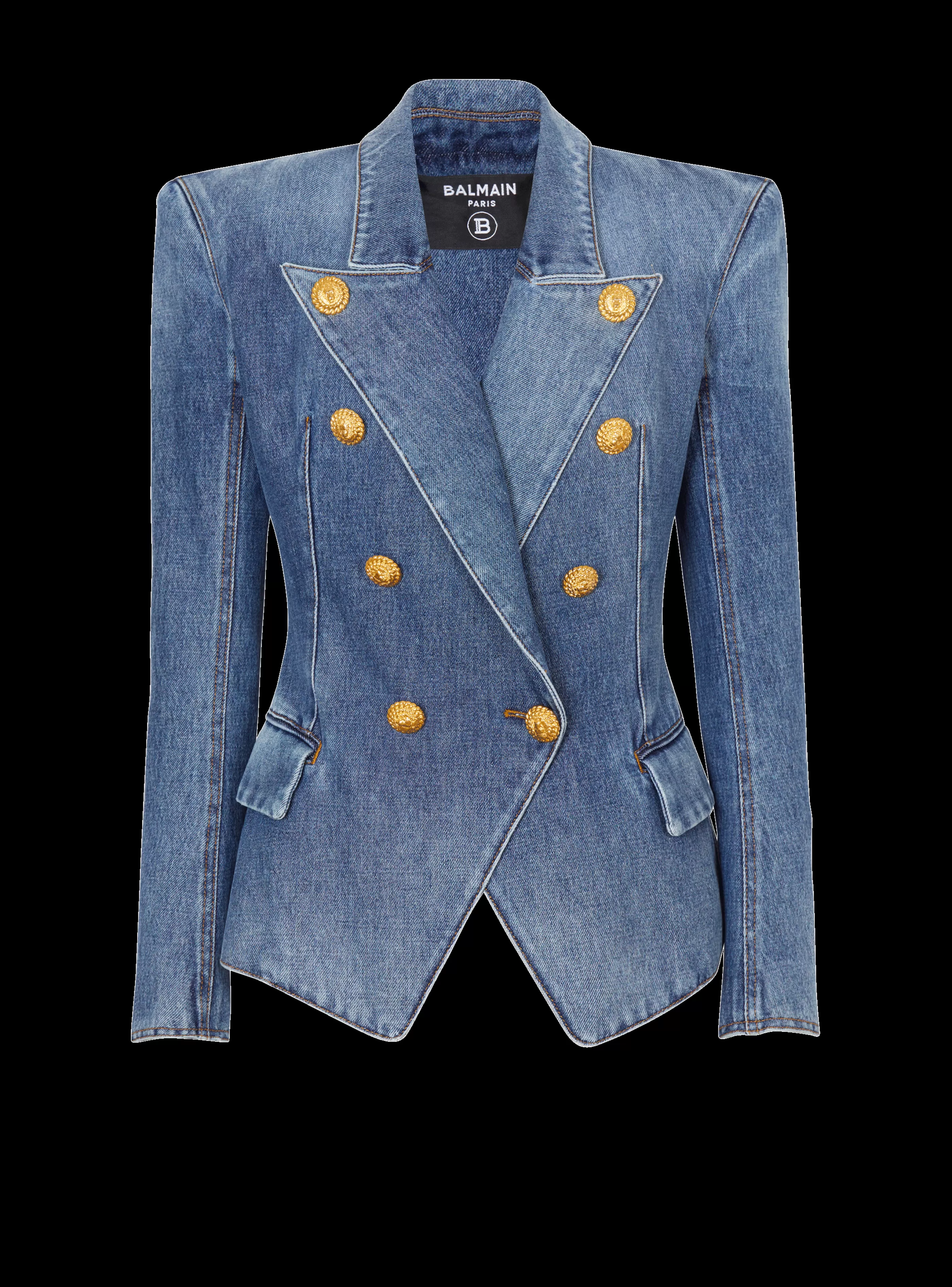 Balmain Denim | Giacche E Blazer-8-button Denim Jacket navy