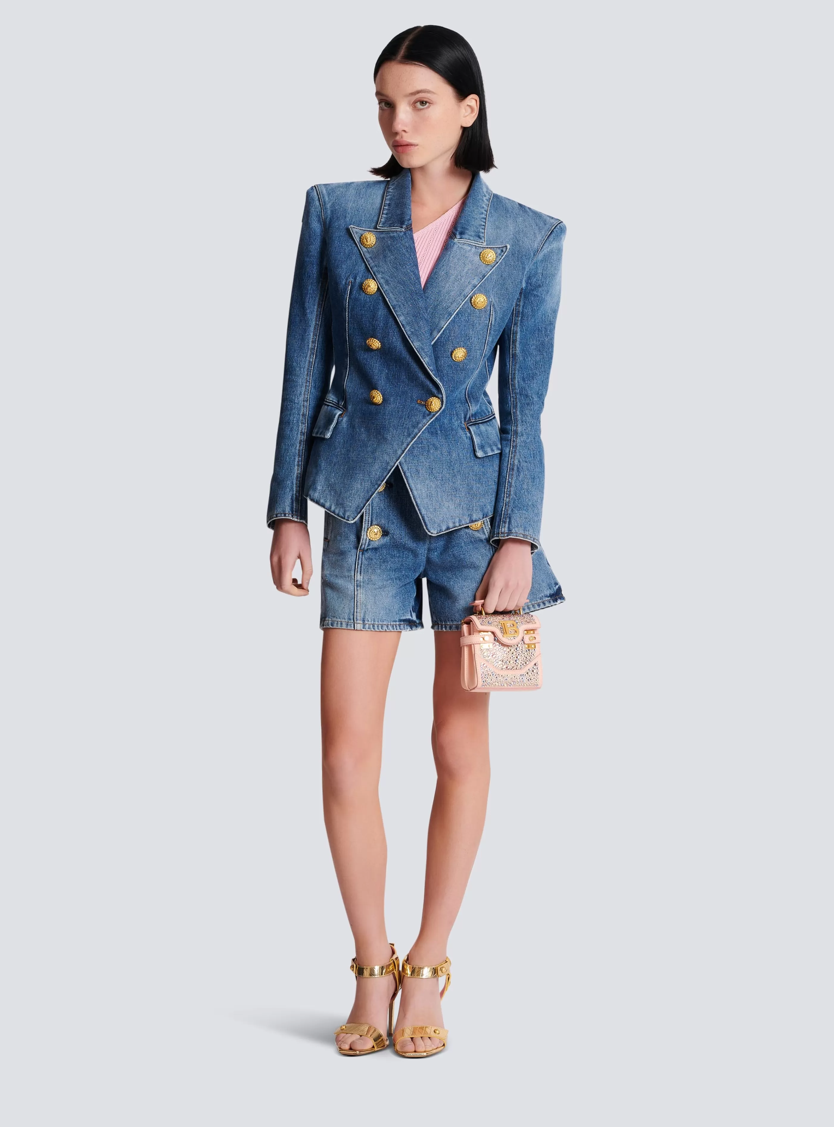 Balmain Denim | Giacche E Blazer-8-button Denim Jacket navy