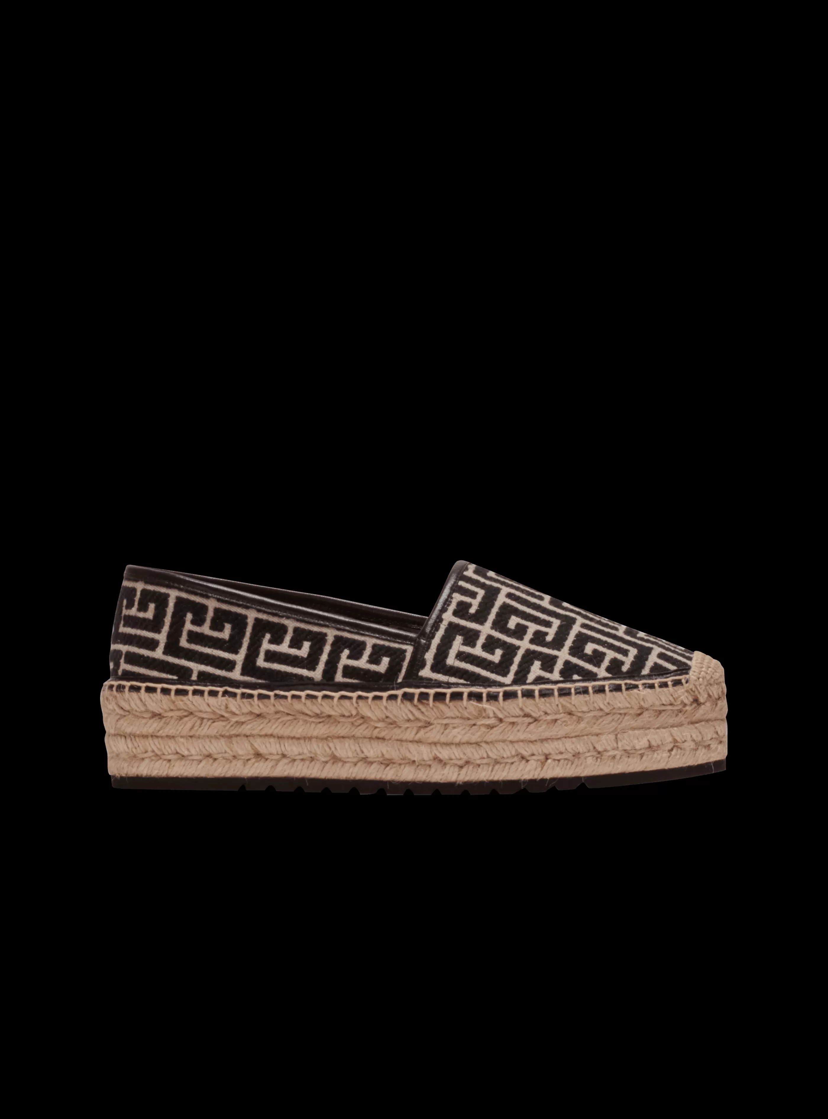 Balmain Scarpe Basse-Alex Espadrilles With Jacquard Monogram black