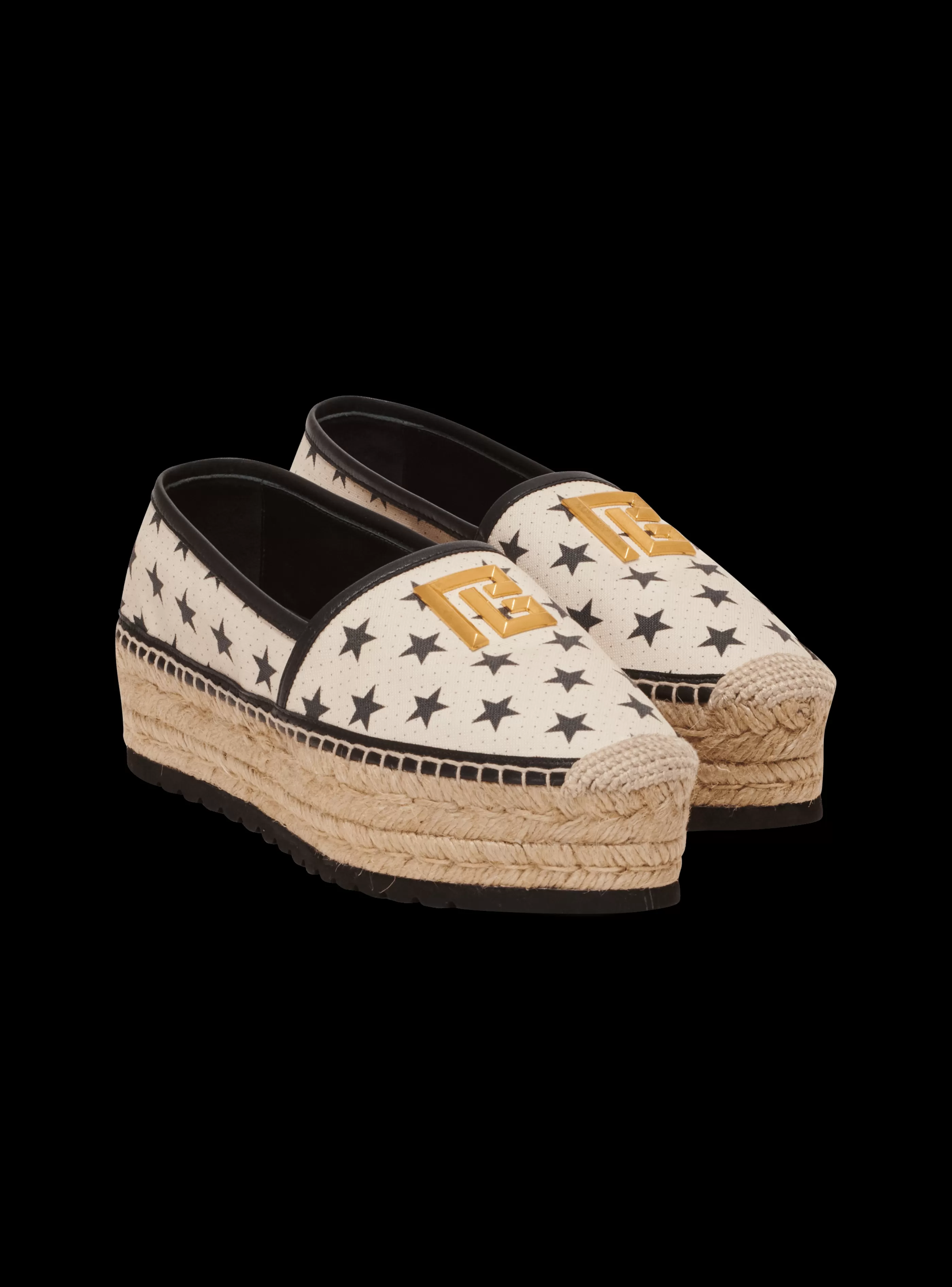 Balmain Scarpe Basse-Alex Star Print Espadrilles beige