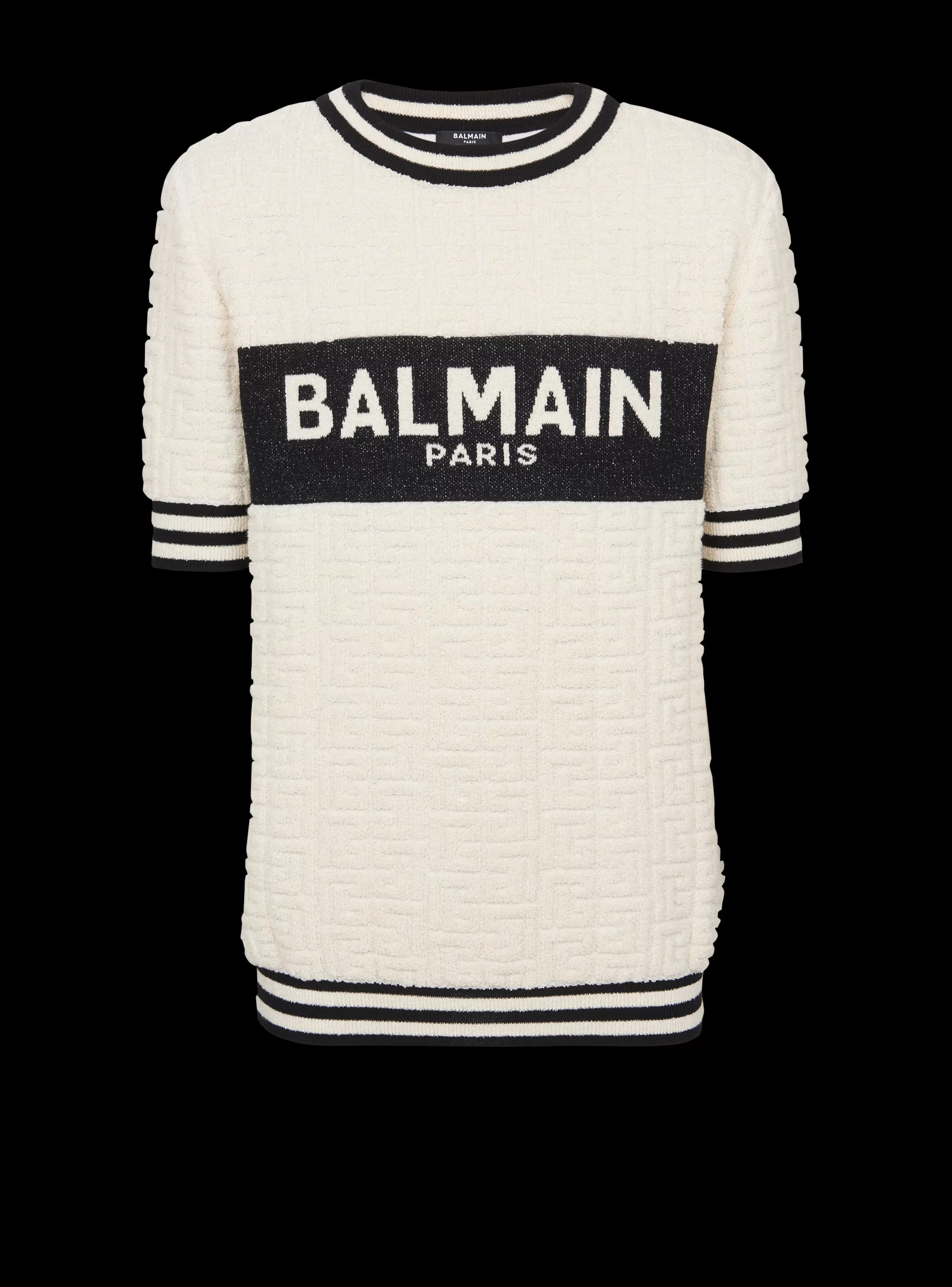 Balmain Maglieria | T-Shirts- Cotton Terry T-shirt white