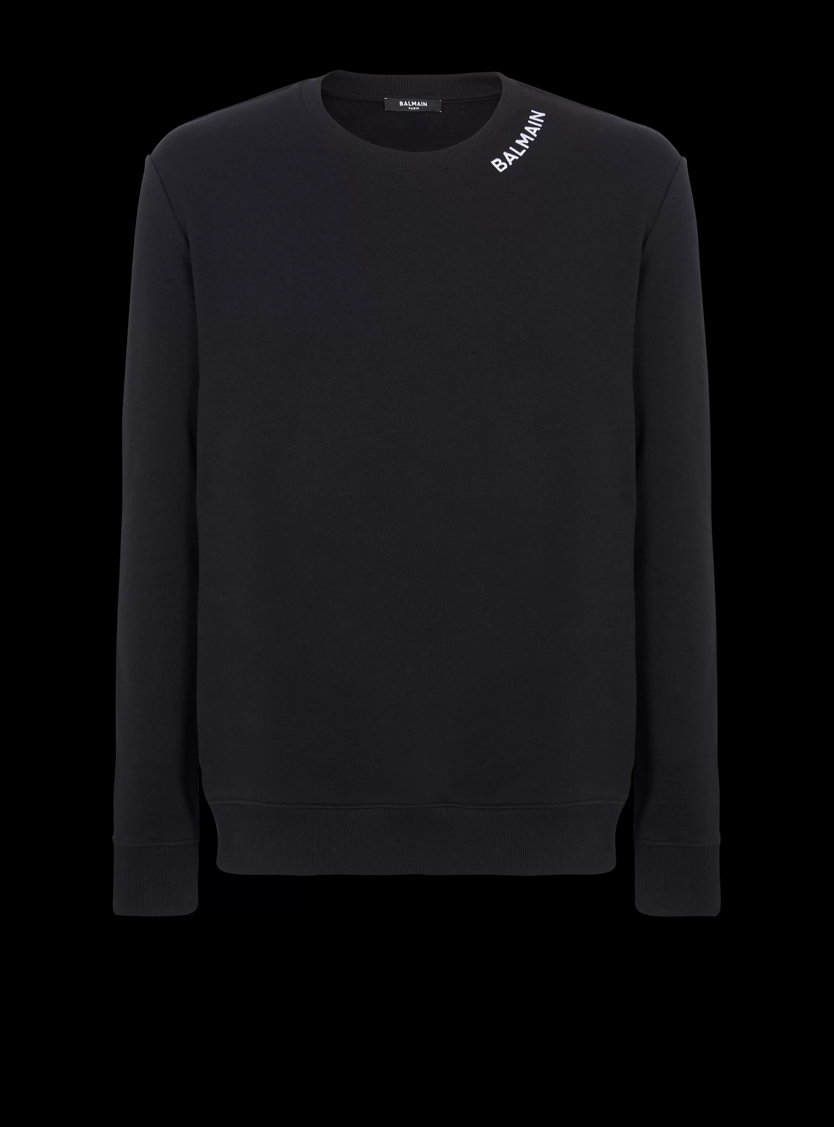 Balmain Abbigliamento Sportivo | Felpe- Embroidered Sweater black