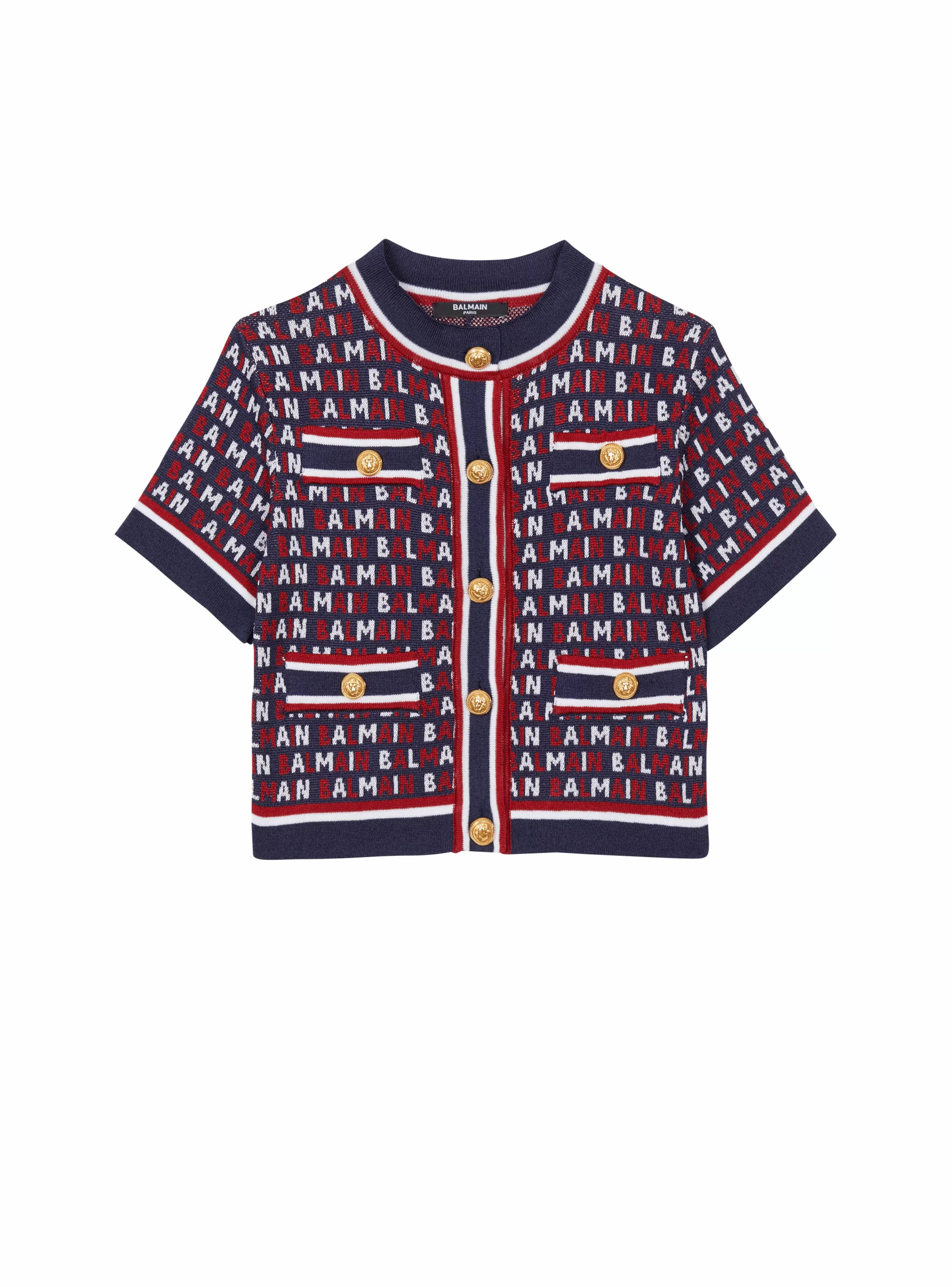 Balmain Bambina (4-10 Anni)- Knit Cardigan navy