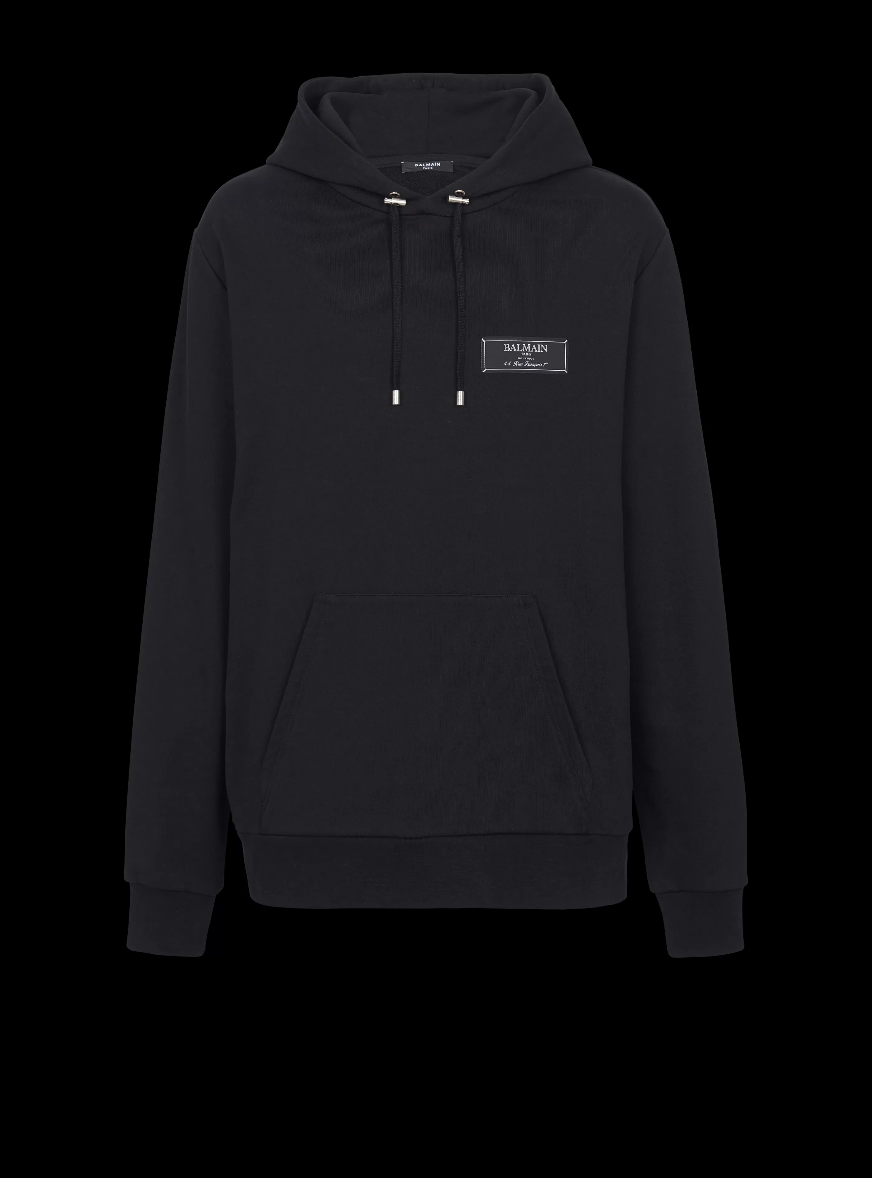 Balmain Abbigliamento Sportivo | Felpe- Label Hoodie black