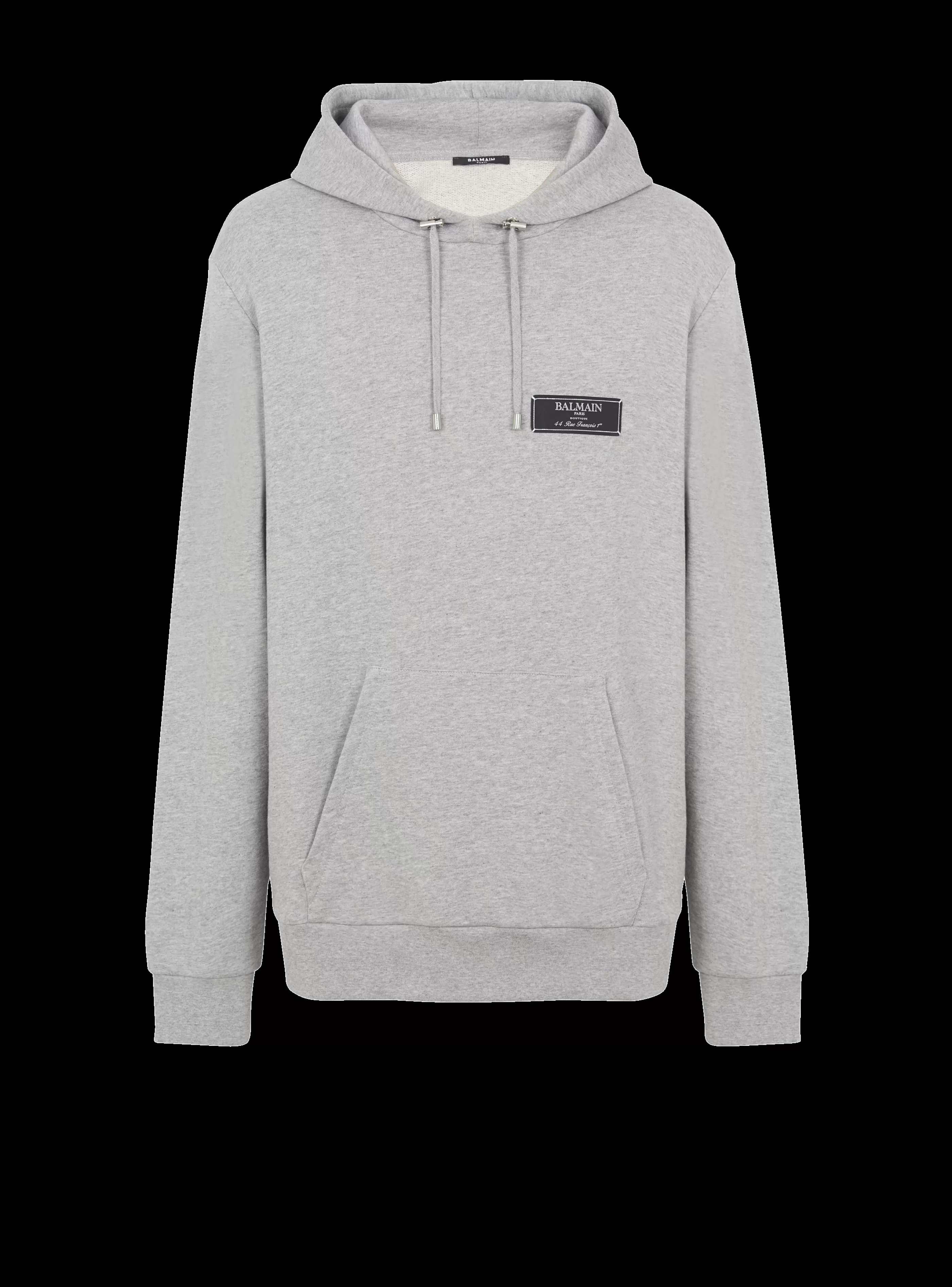 Balmain Abbigliamento Sportivo | Felpe- Label Hoodie grey