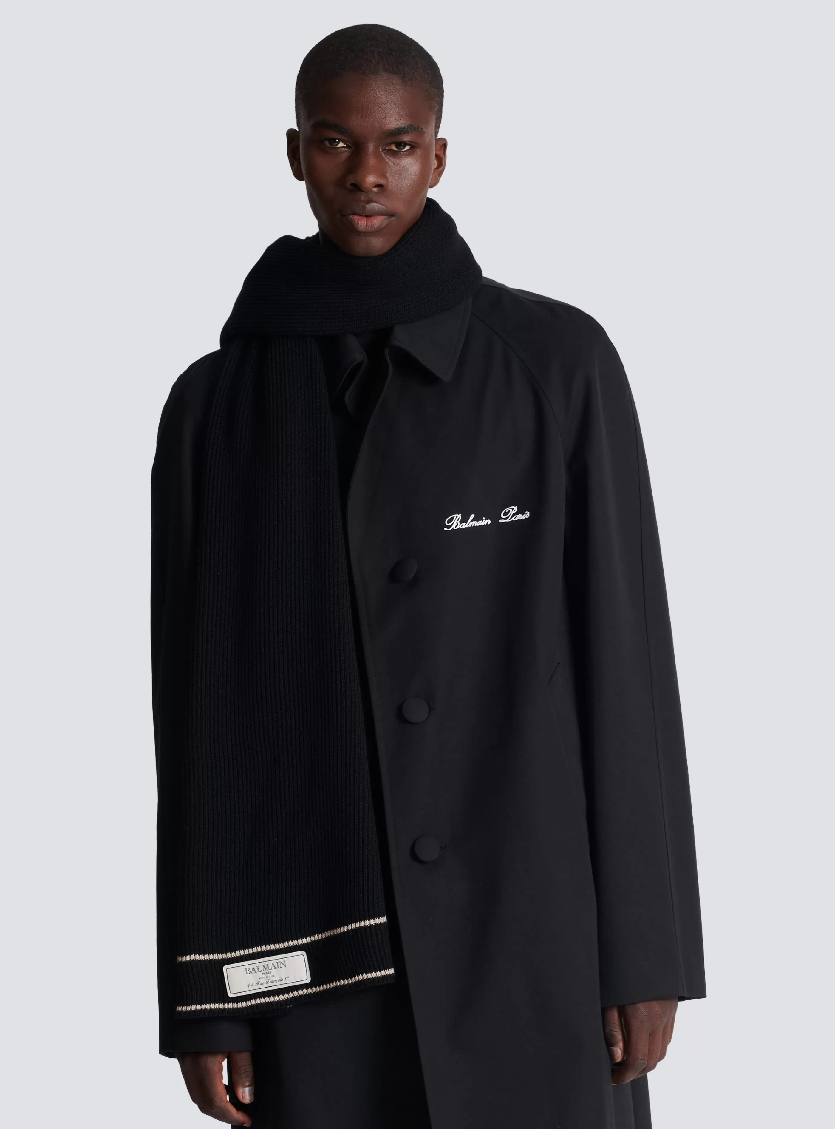 Balmain Sciarpe- Label Scarf black