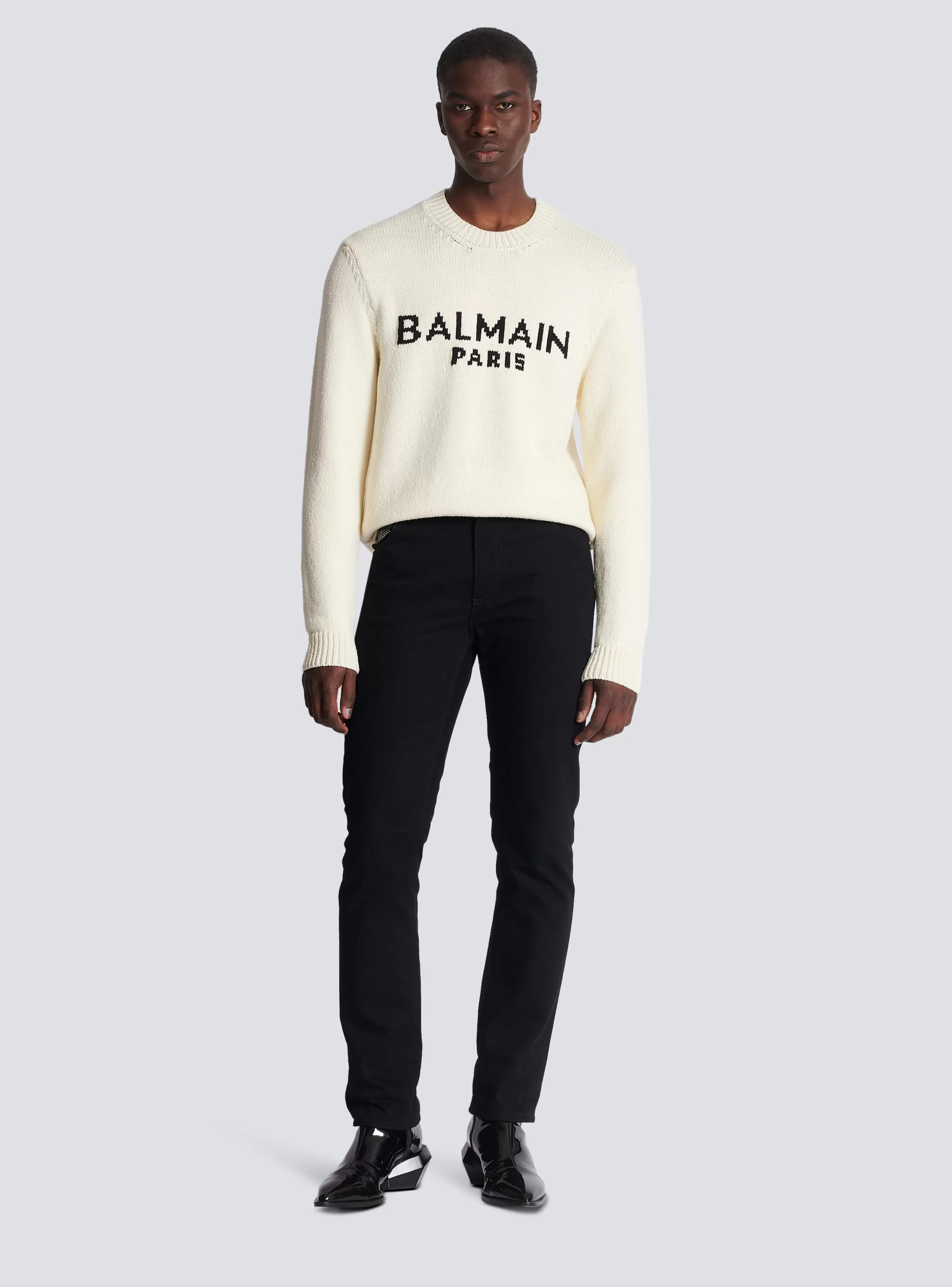 Balmain Maglieria- Merino Knit Jumper beige