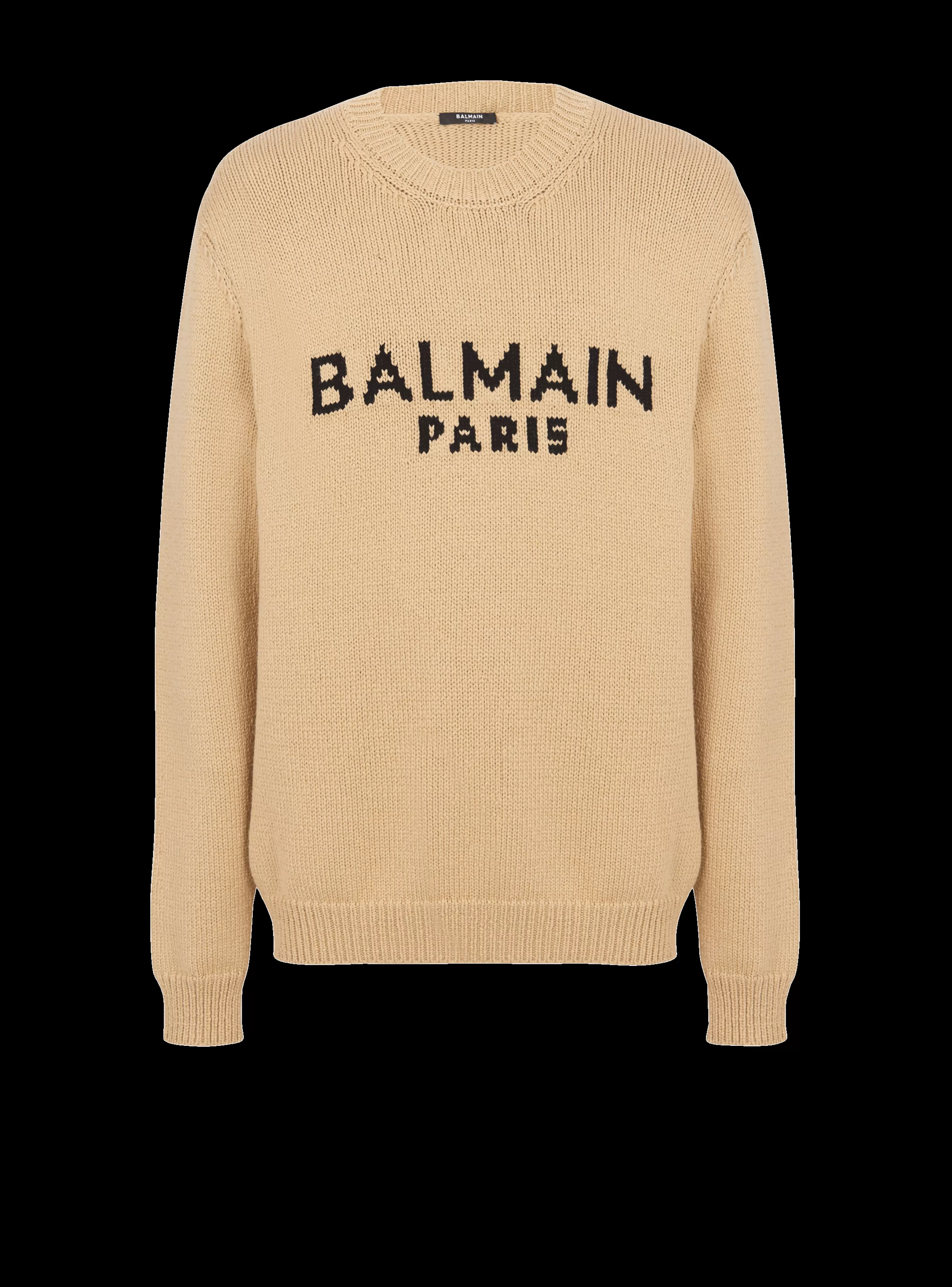 Balmain Maglieria- Merino Wool Jumper beige