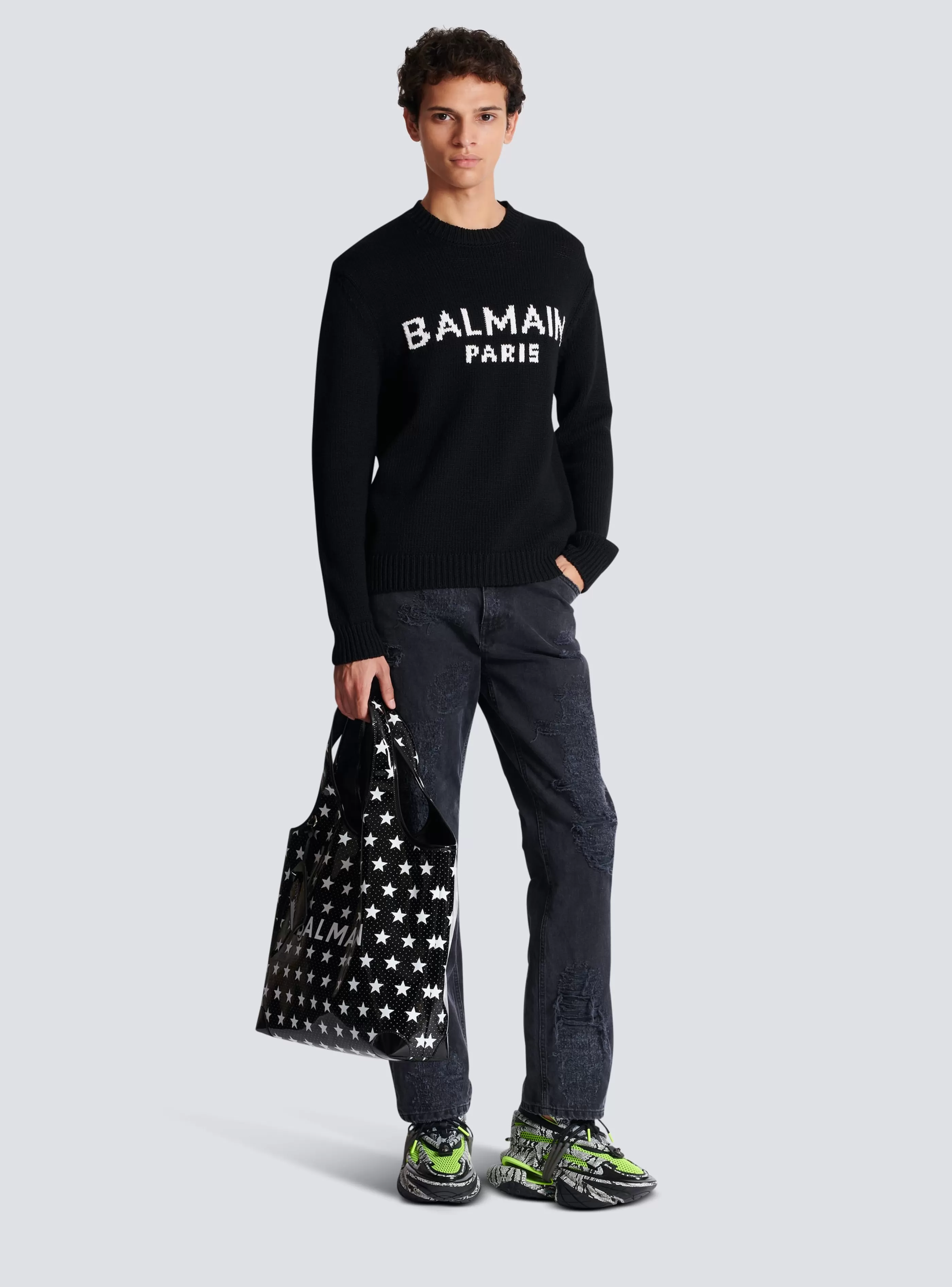 Balmain Maglieria- Merino Wool Jumper black