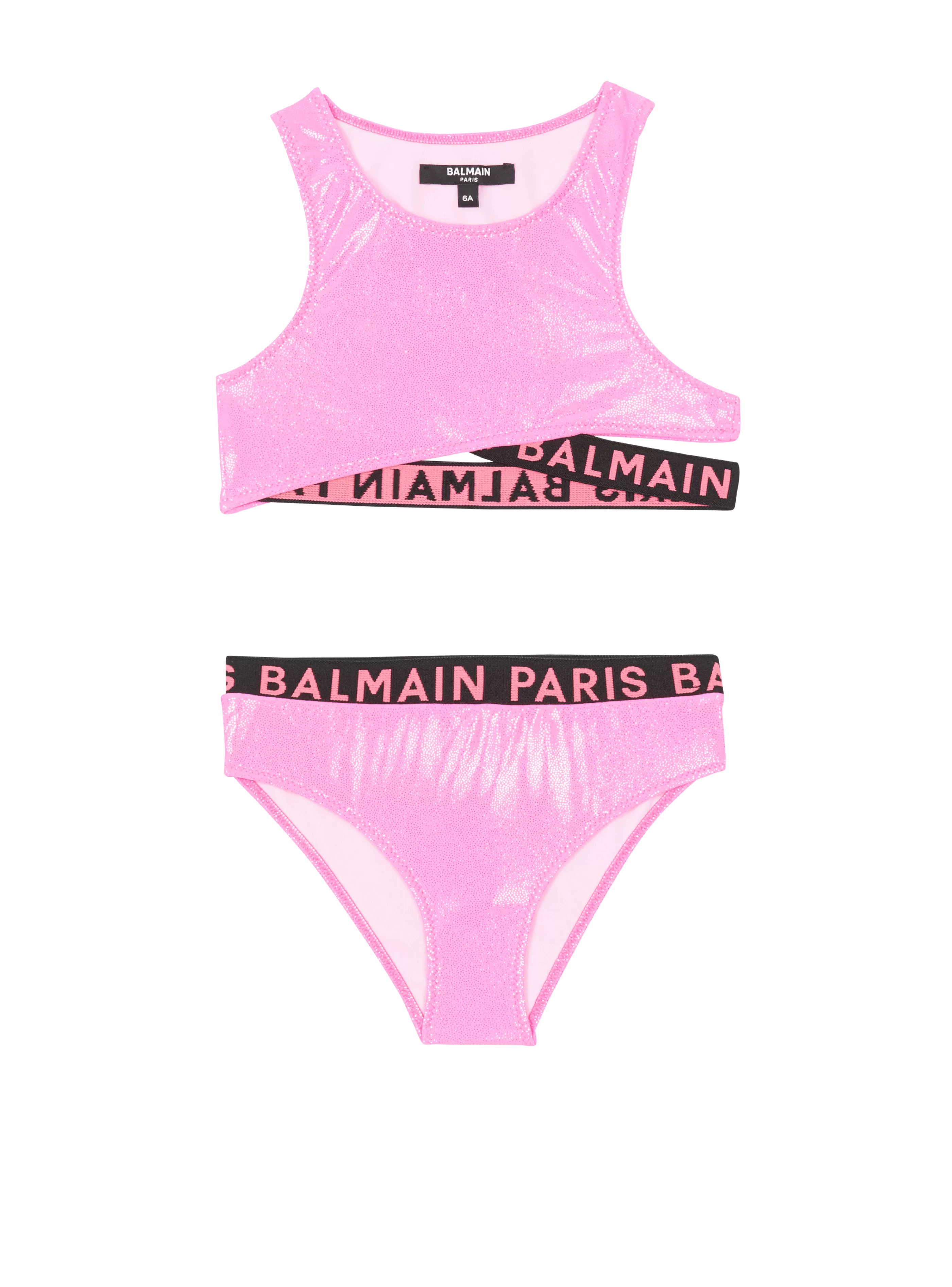 Balmain Bambina (4-10 Anni)- Metal Bikini Bralette pink