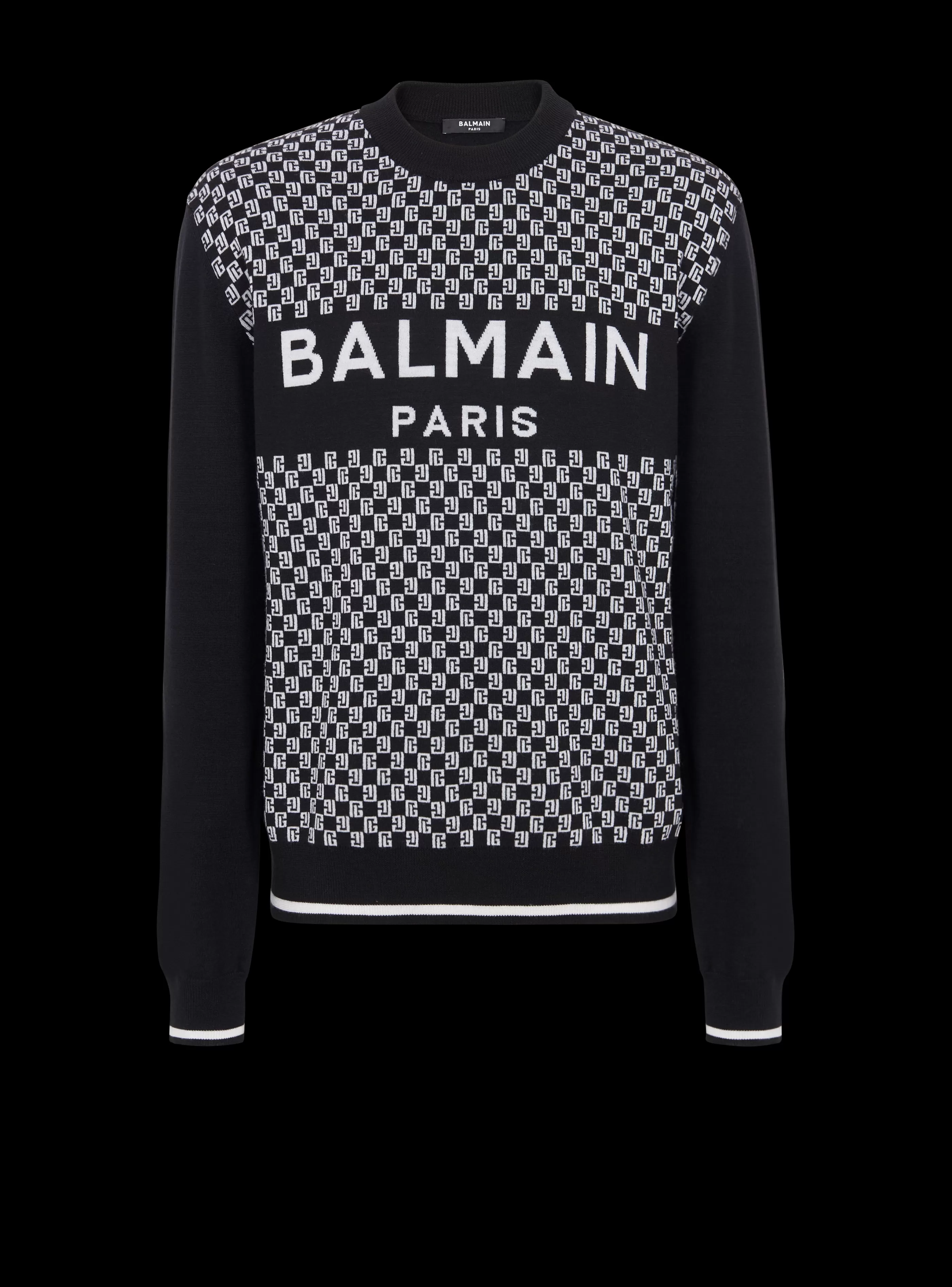 Balmain Maglieria- Mini Monogram Jumper black