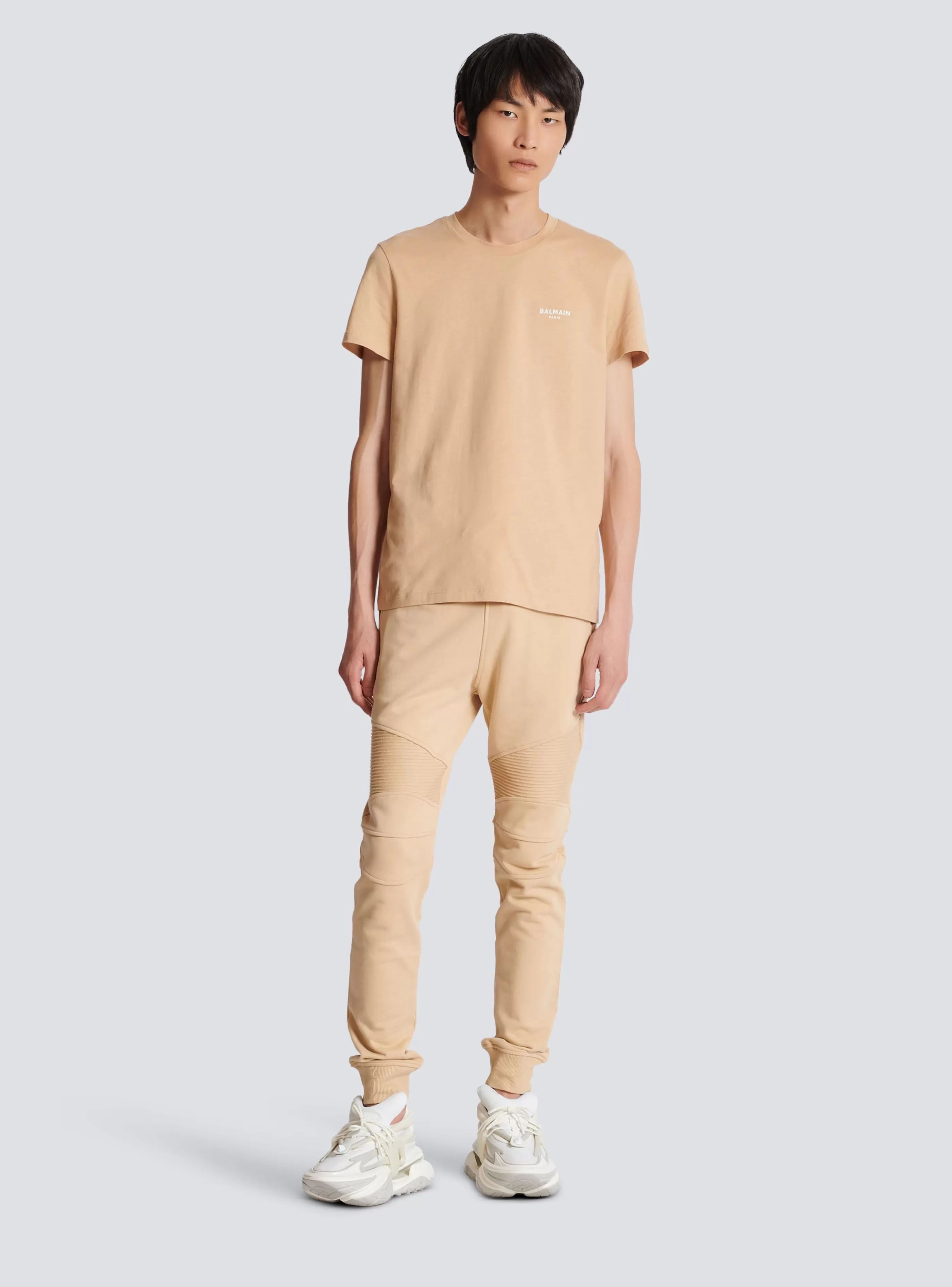 Balmain Abbigliamento Sportivo | Pantaloni E Pantaloncini- Paris Flocked Joggers beige