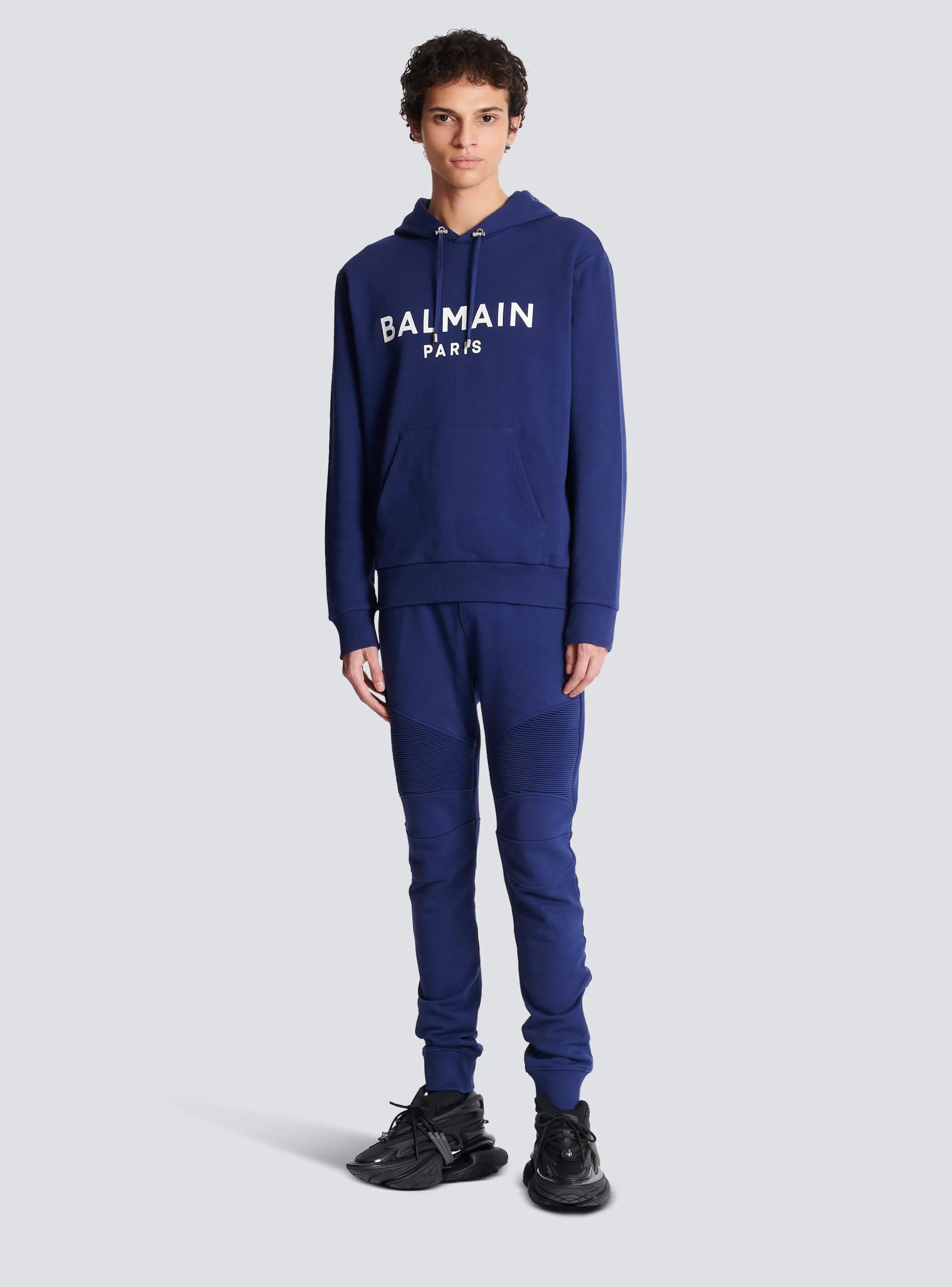 Balmain Abbigliamento Sportivo | Felpe- Paris Hooded Sweatshirt navy