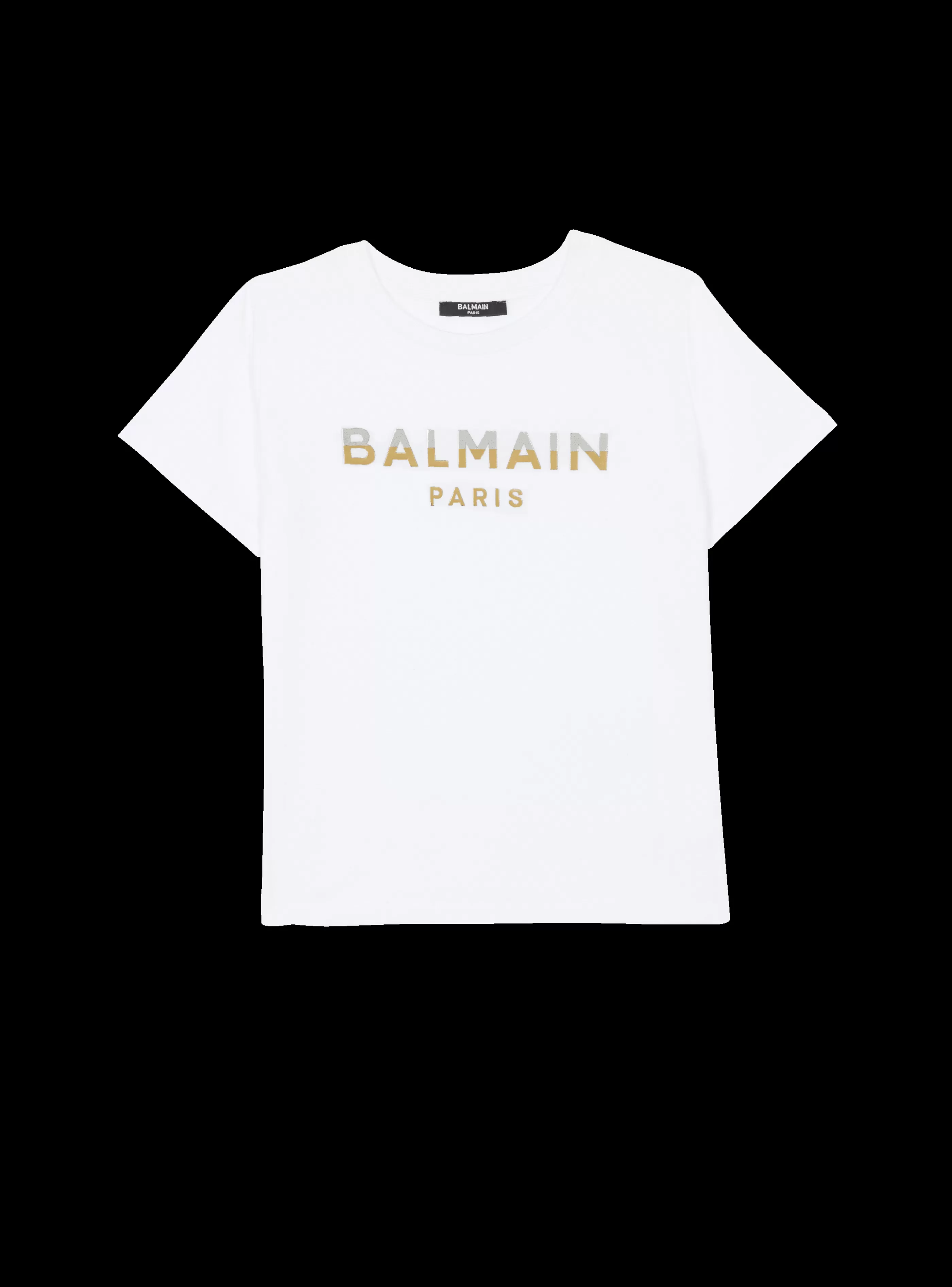 Balmain Bambino (4-10 Anni) | Bambina (4-10 Anni)- Paris Metal T-shirt white