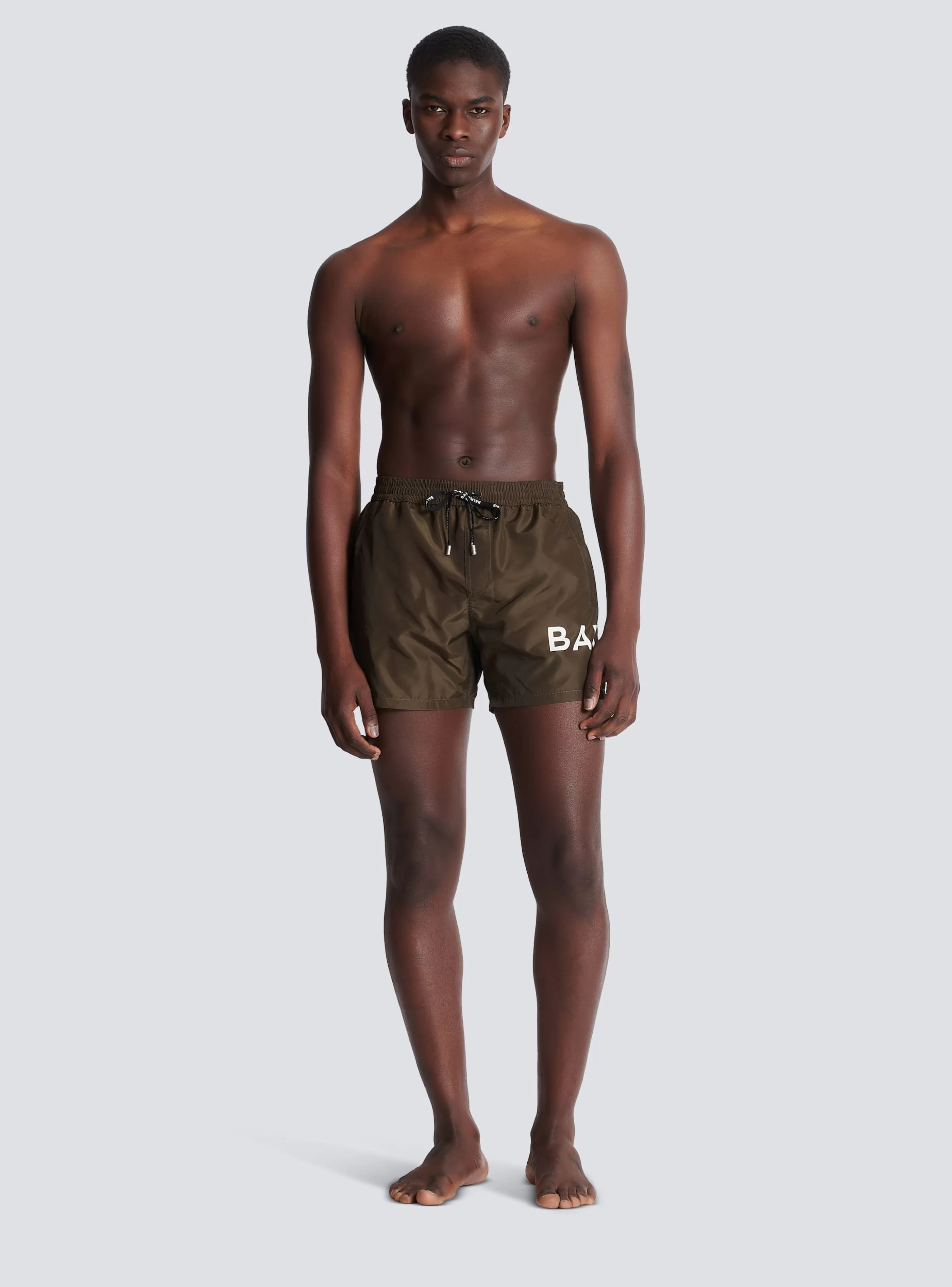 Balmain Costumi Da Bagno- Paris Swim Shorts khaki