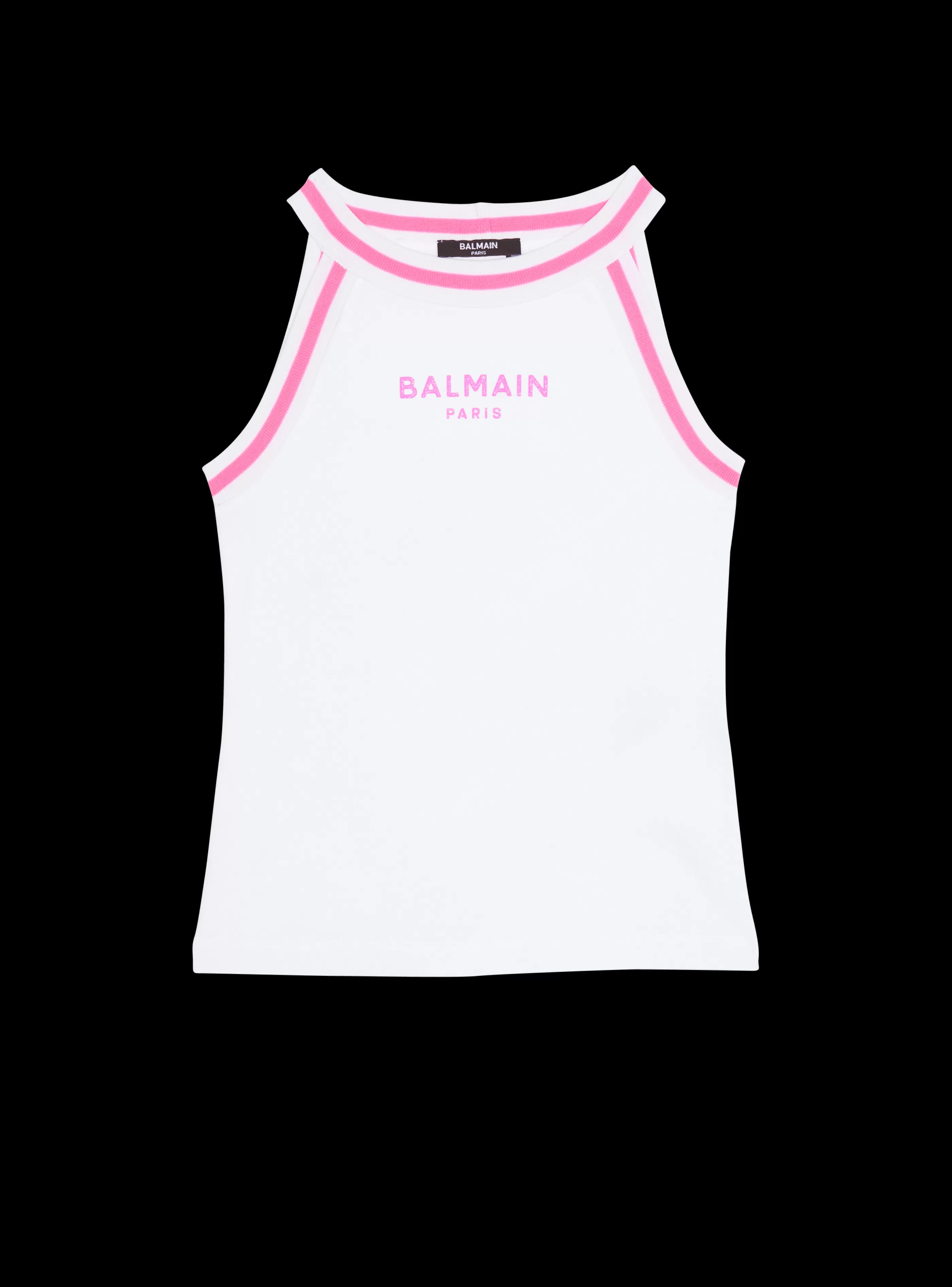 Balmain Bambina (4-10 Anni)- Paris Tank Top white