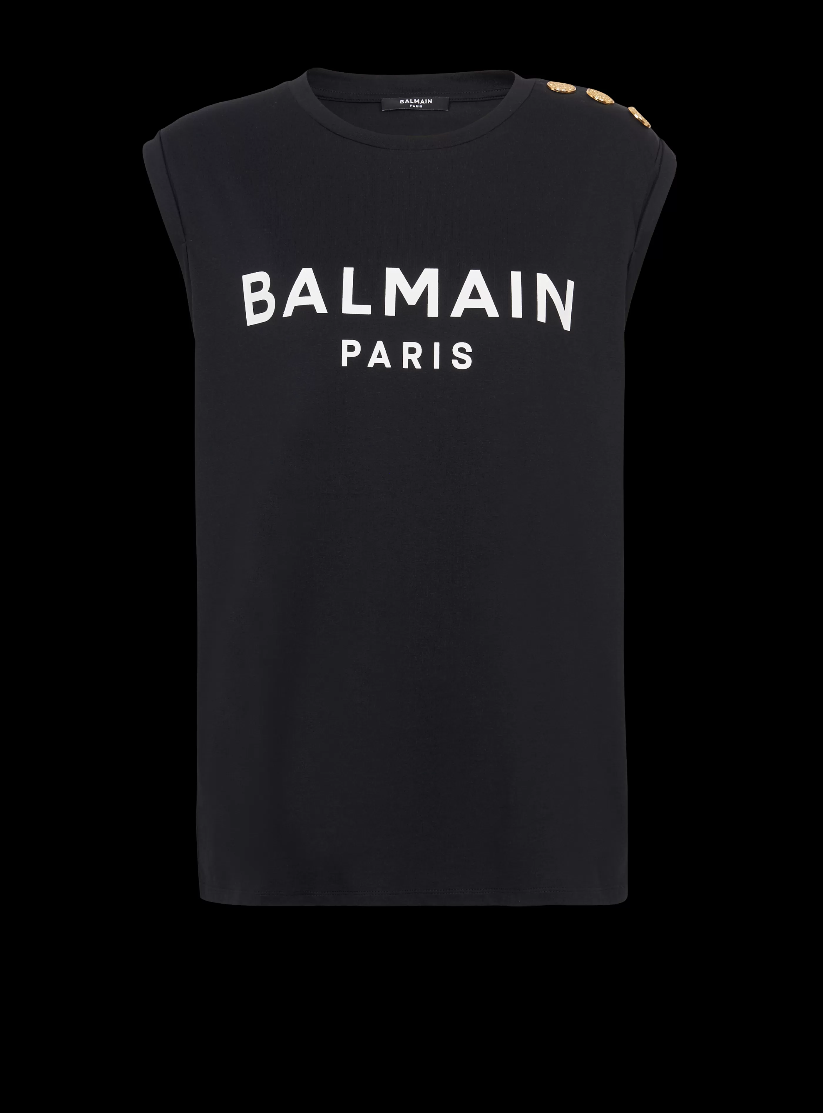 Balmain T-Shirt- Paris Tank Top black