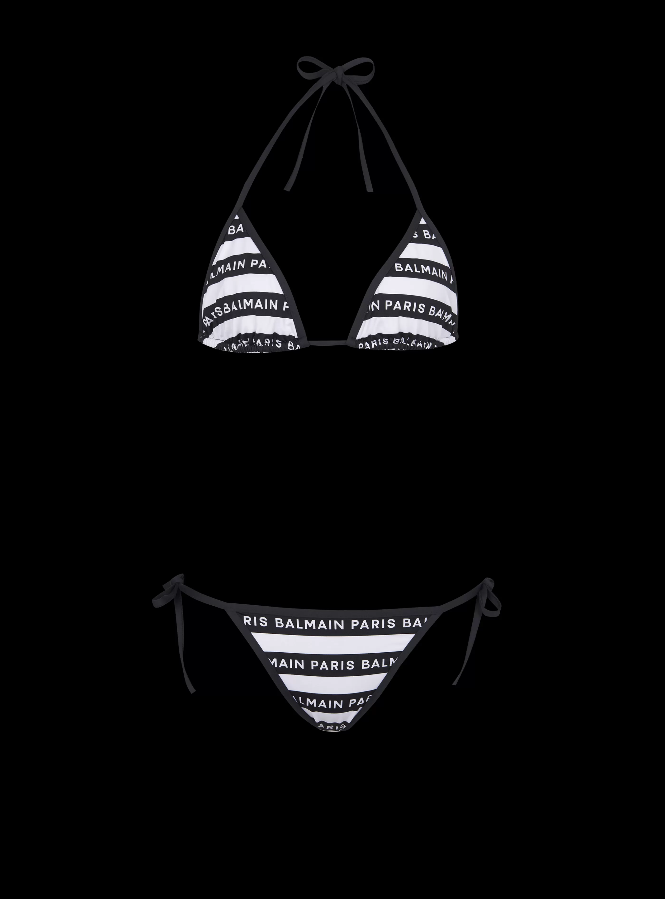 Balmain Costumi Da Bagno- Paris Triangle Bikini white