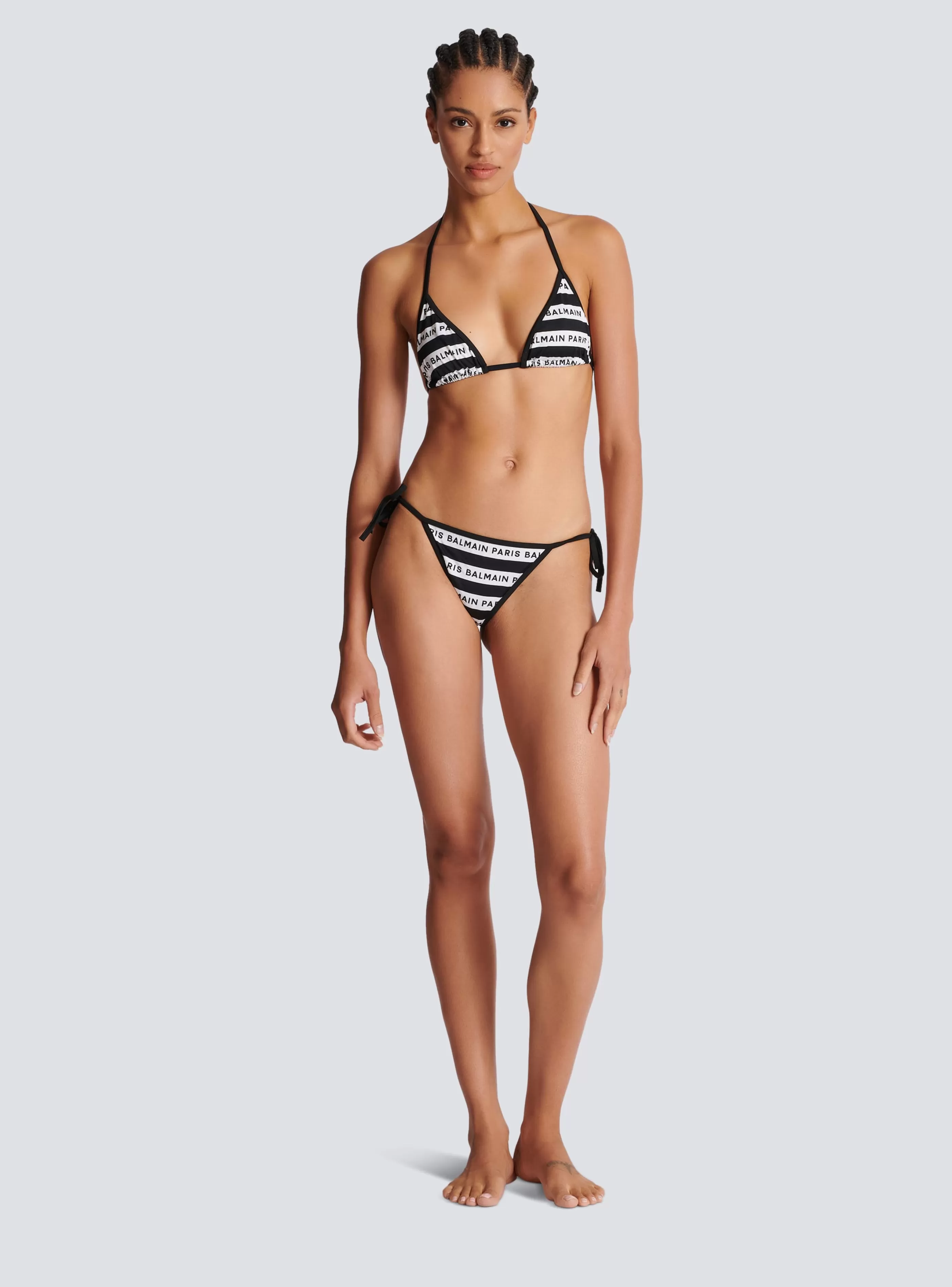 Balmain Costumi Da Bagno- Paris Triangle Bikini white