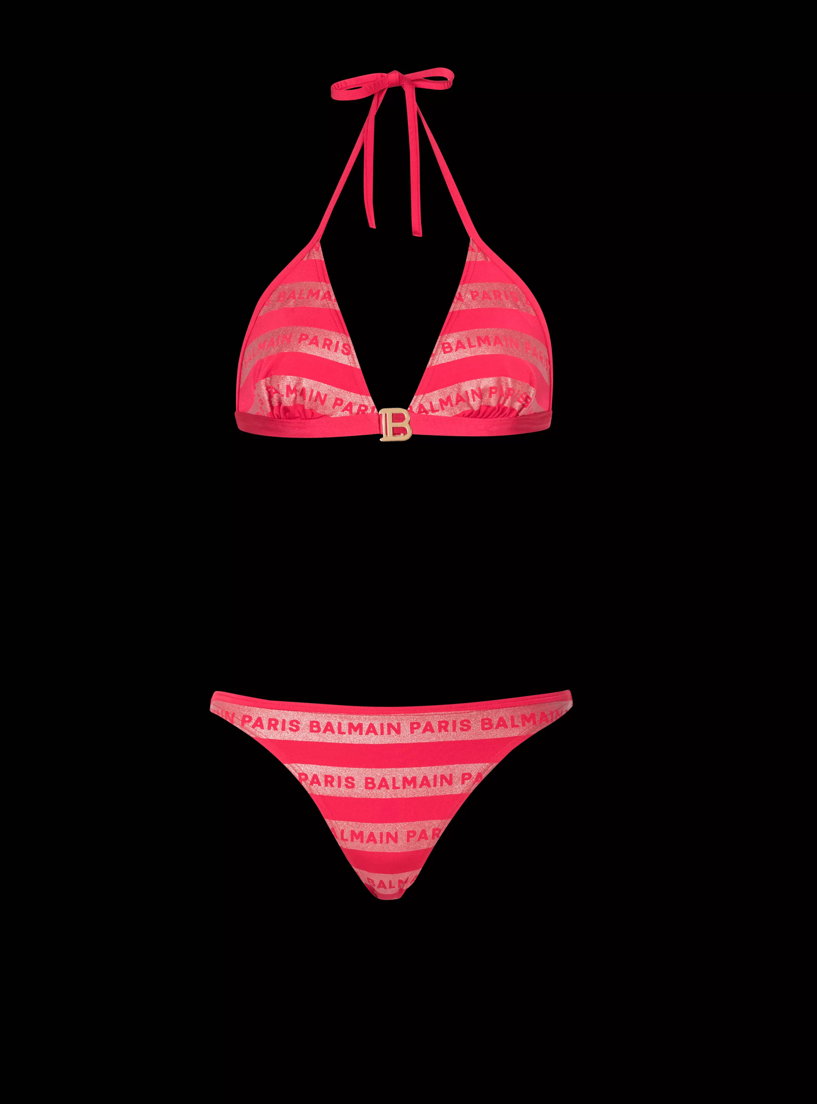 Balmain Costumi Da Bagno- Paris Triangle Bikini red