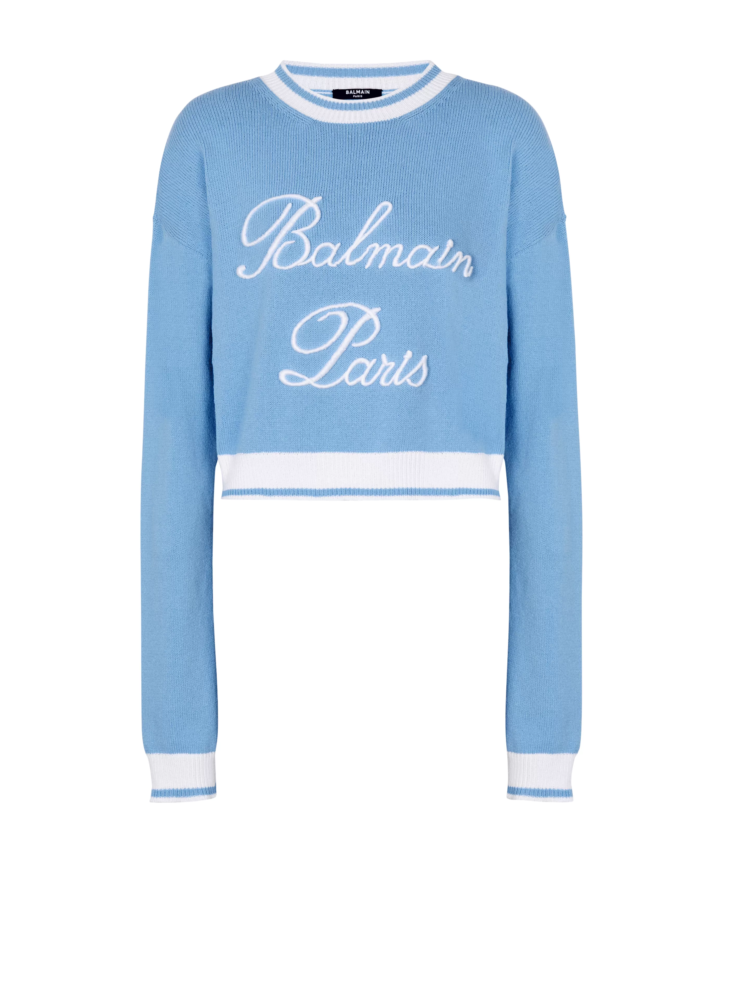 Balmain Maglieria- Signature Knit Jumper blue