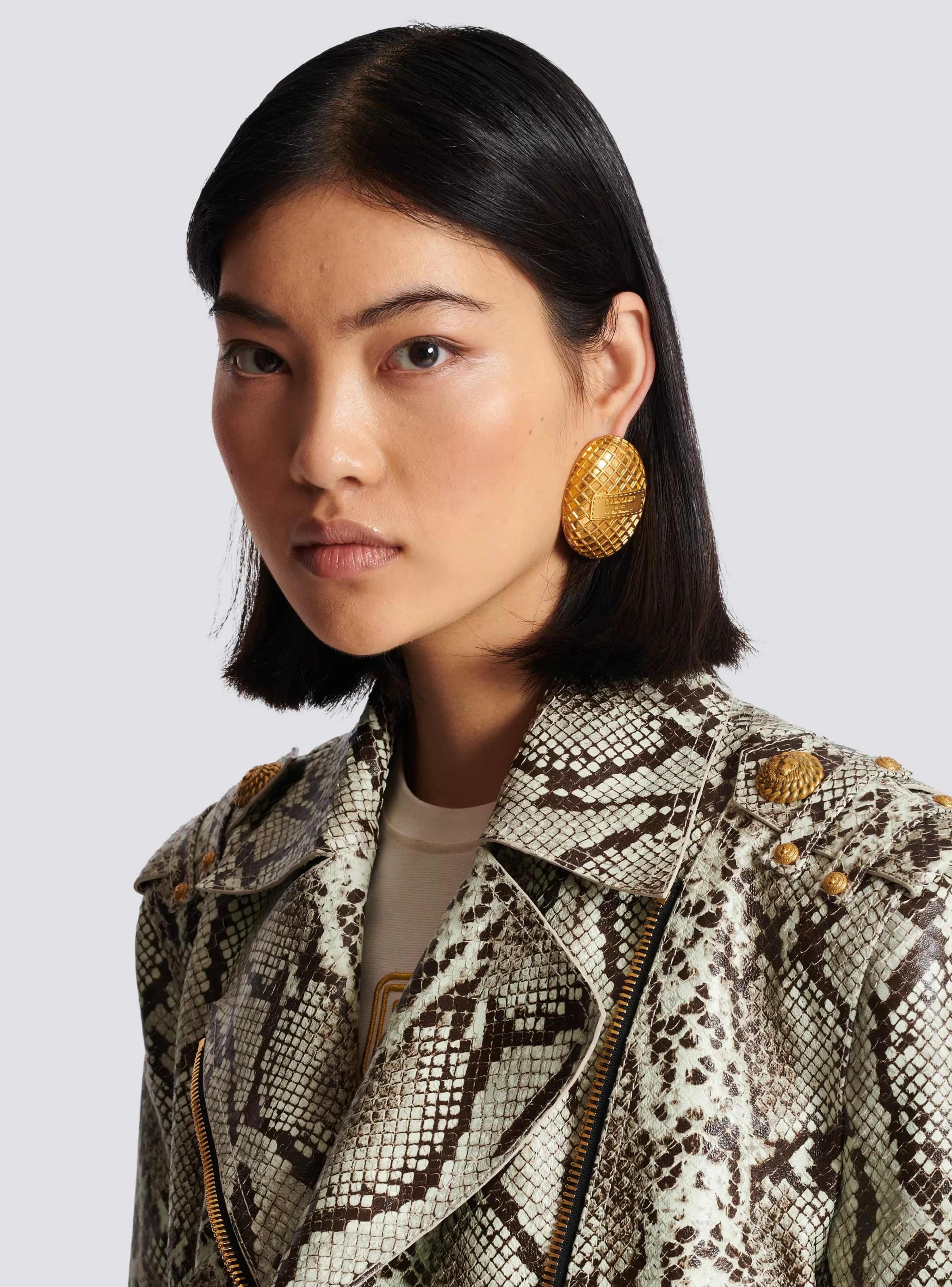 Balmain Gioielli Moda- Signature Mesh Earrings gold