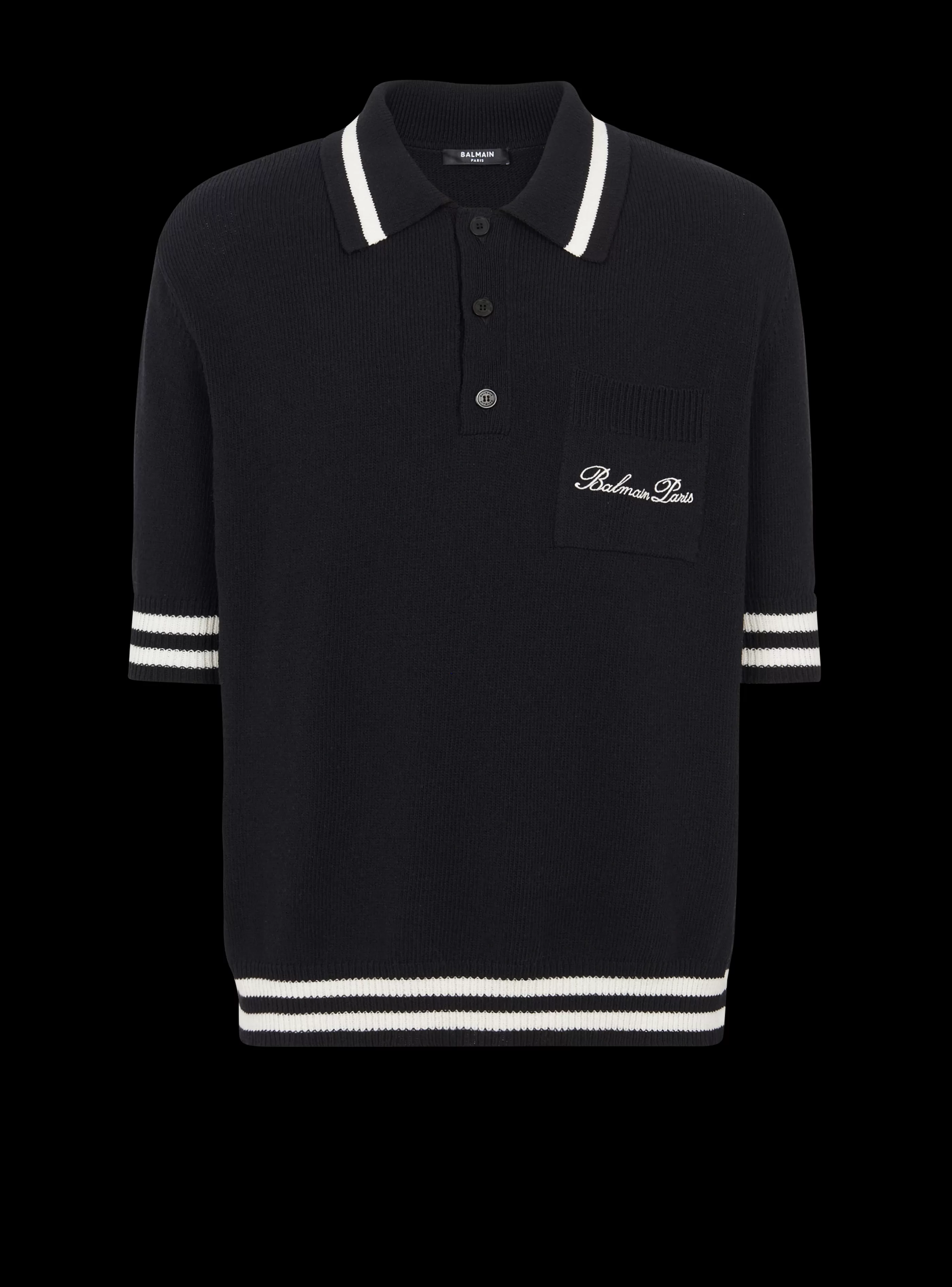 Balmain Camicie E Polo- Signature Polo Shirt black