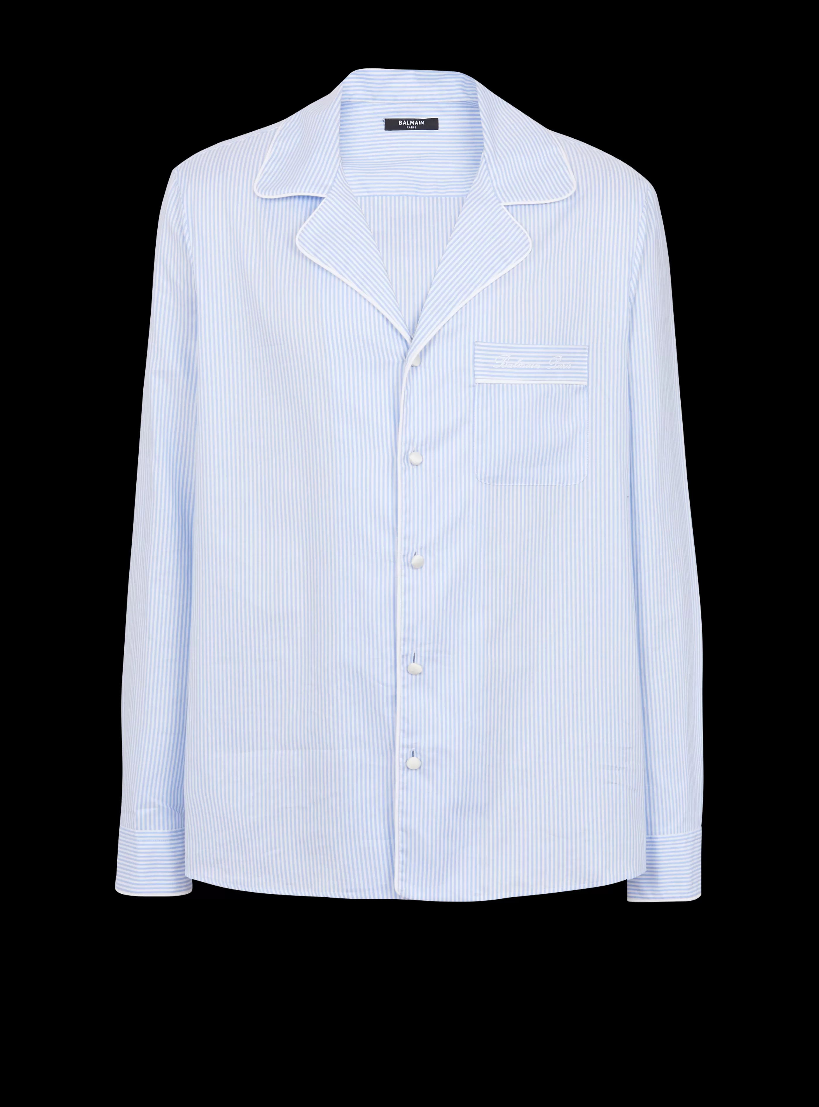 Balmain Camicie E Polo- Signature Shirt blue