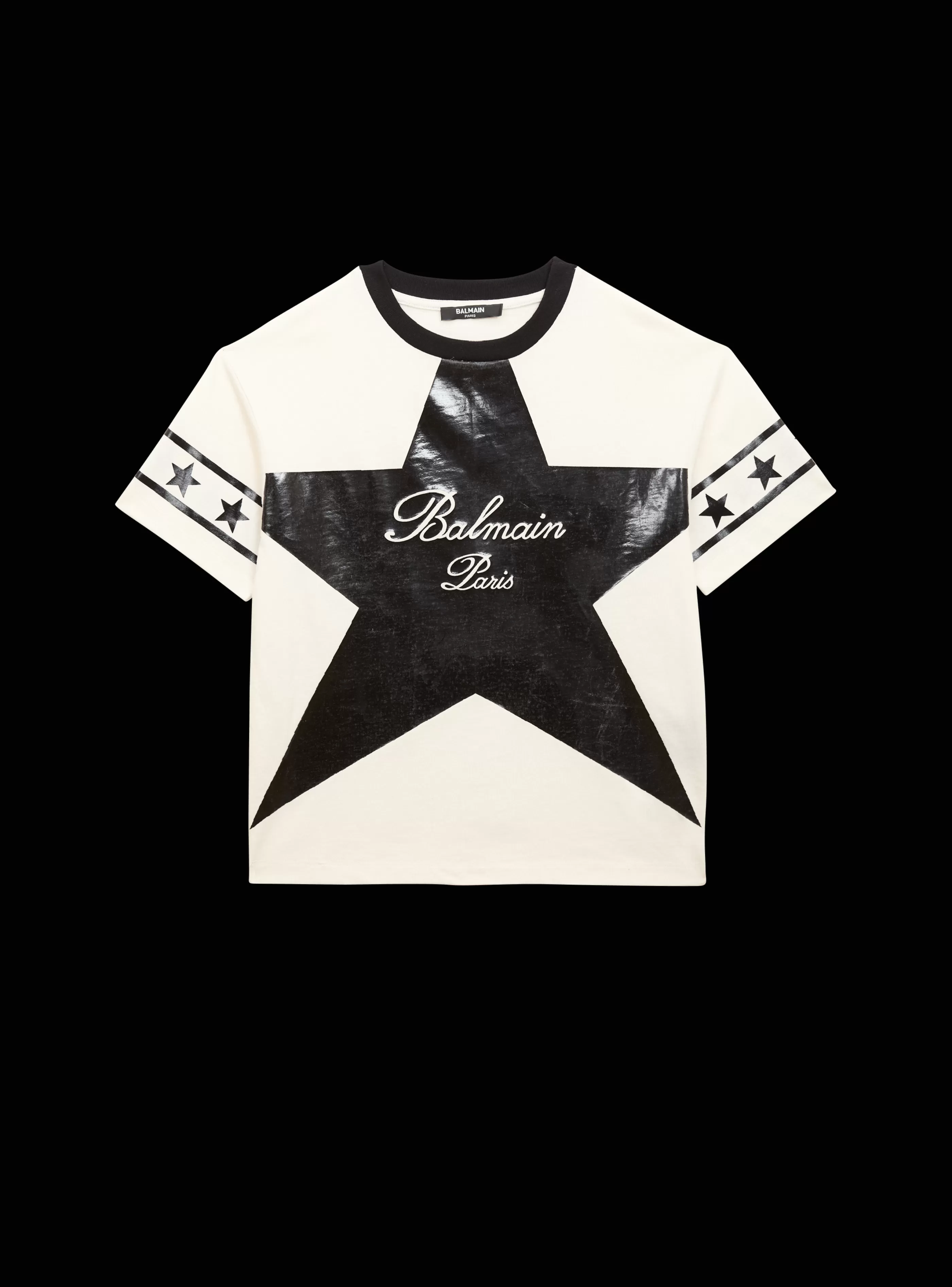 Balmain Neonati (1-9 Mesi)- Signature Stars T-shirt white