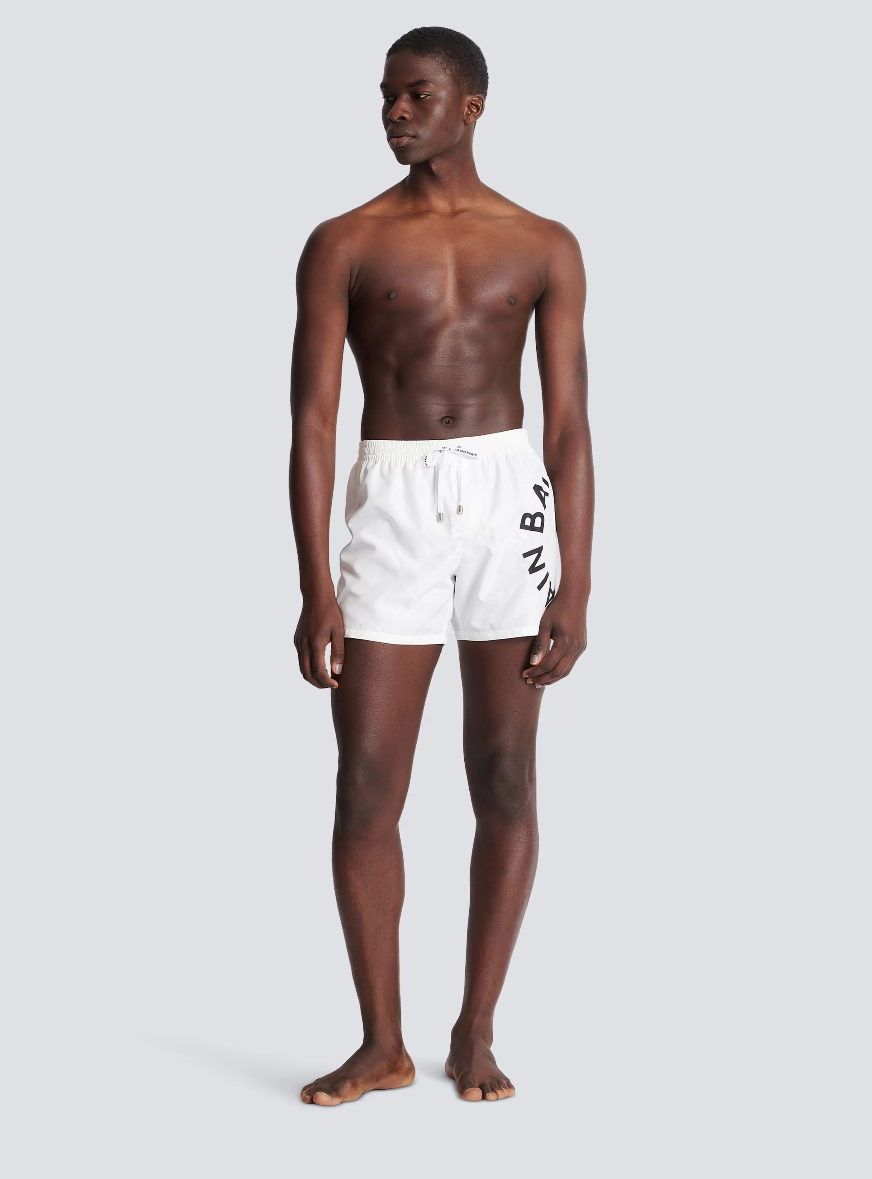 Balmain Costumi Da Bagno- Swim Shorts white