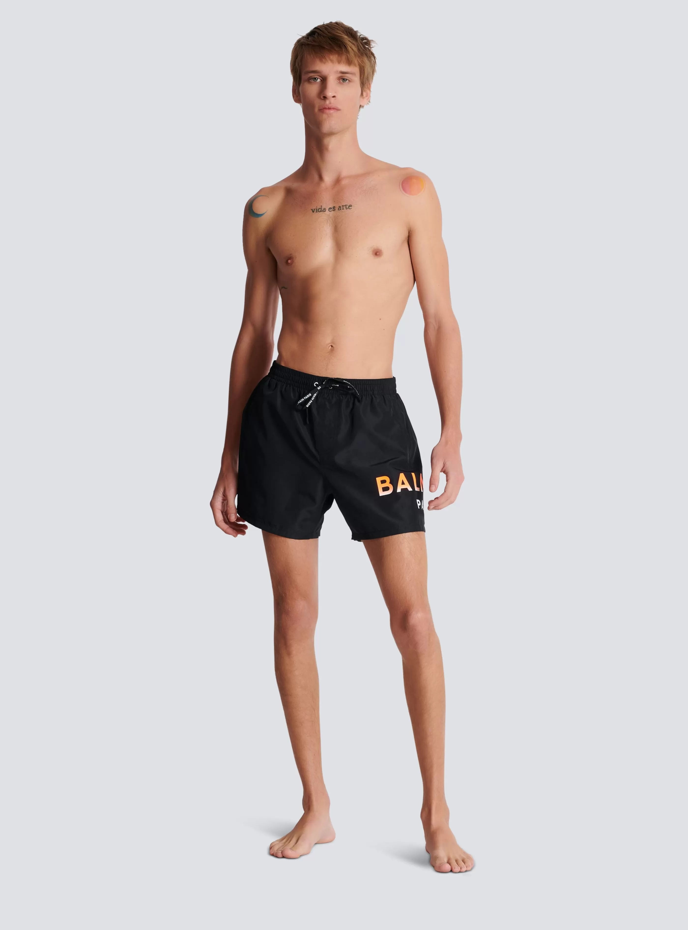 Balmain Costumi Da Bagno- Swim Shorts black