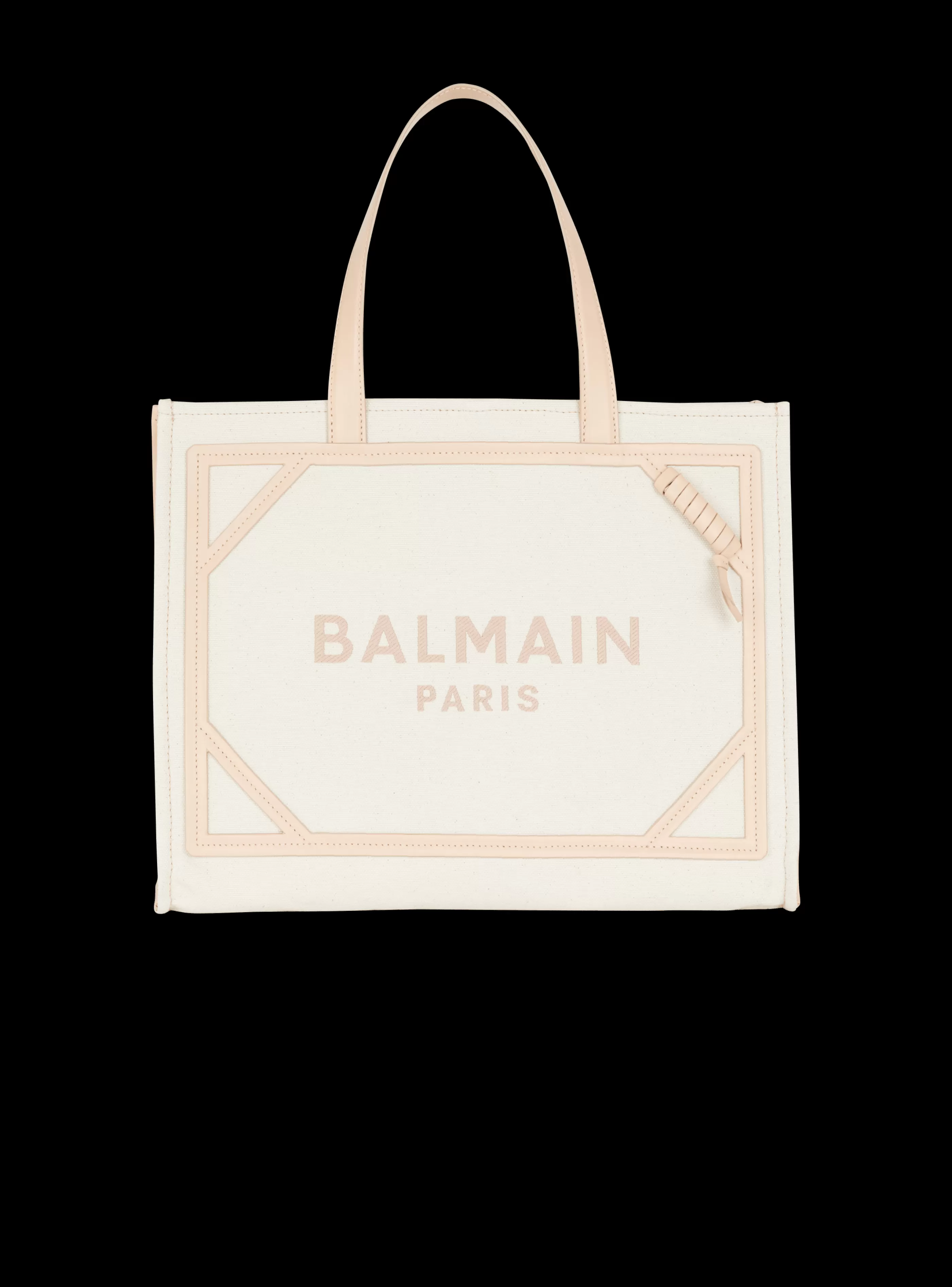 Balmain Shopper | Borse A Mano-B-Army 42 Canvas And Smooth Leather Tote Bag beige