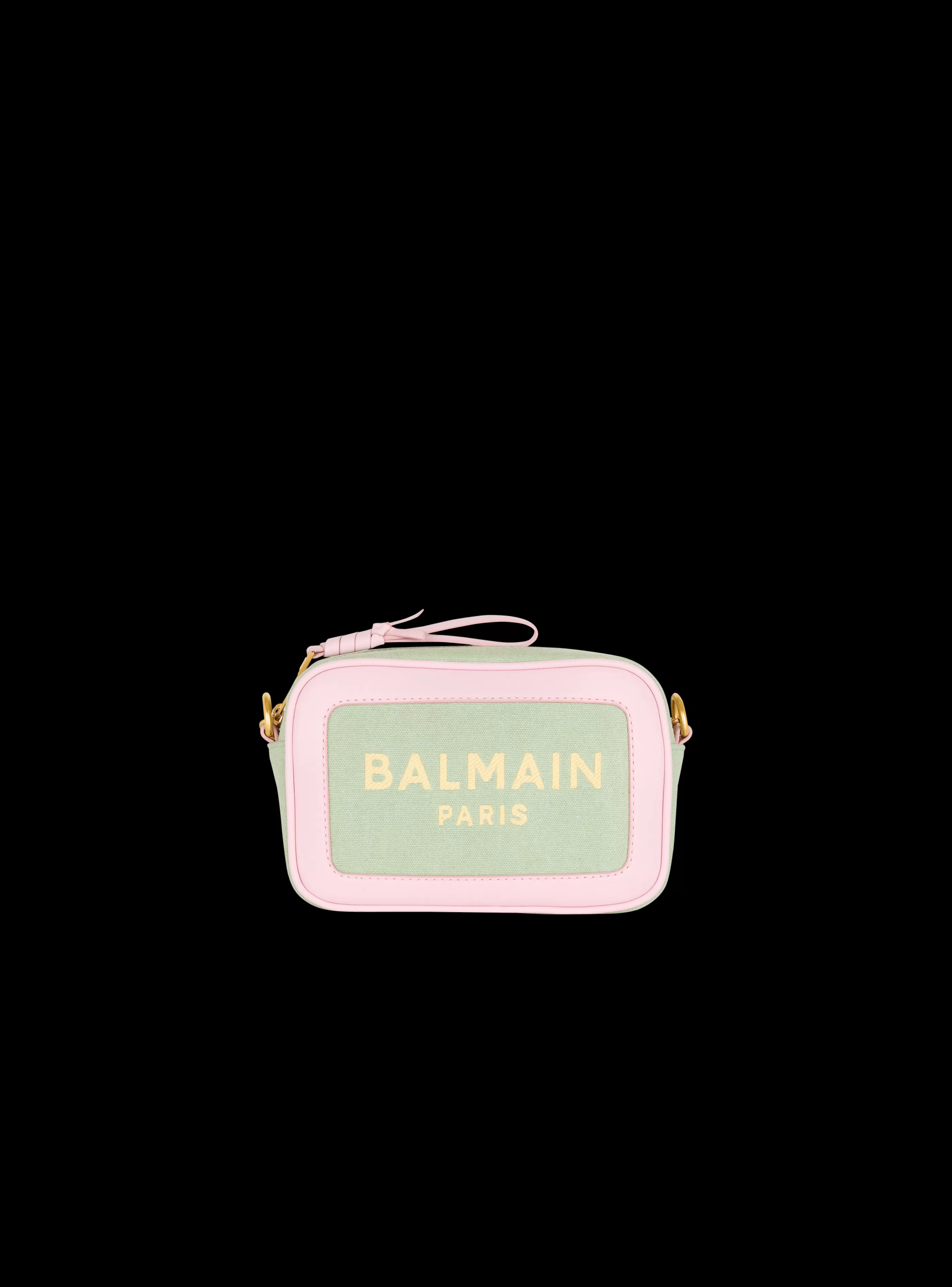 Balmain Borse-B-Army Camera Case In Canvas And Leather green