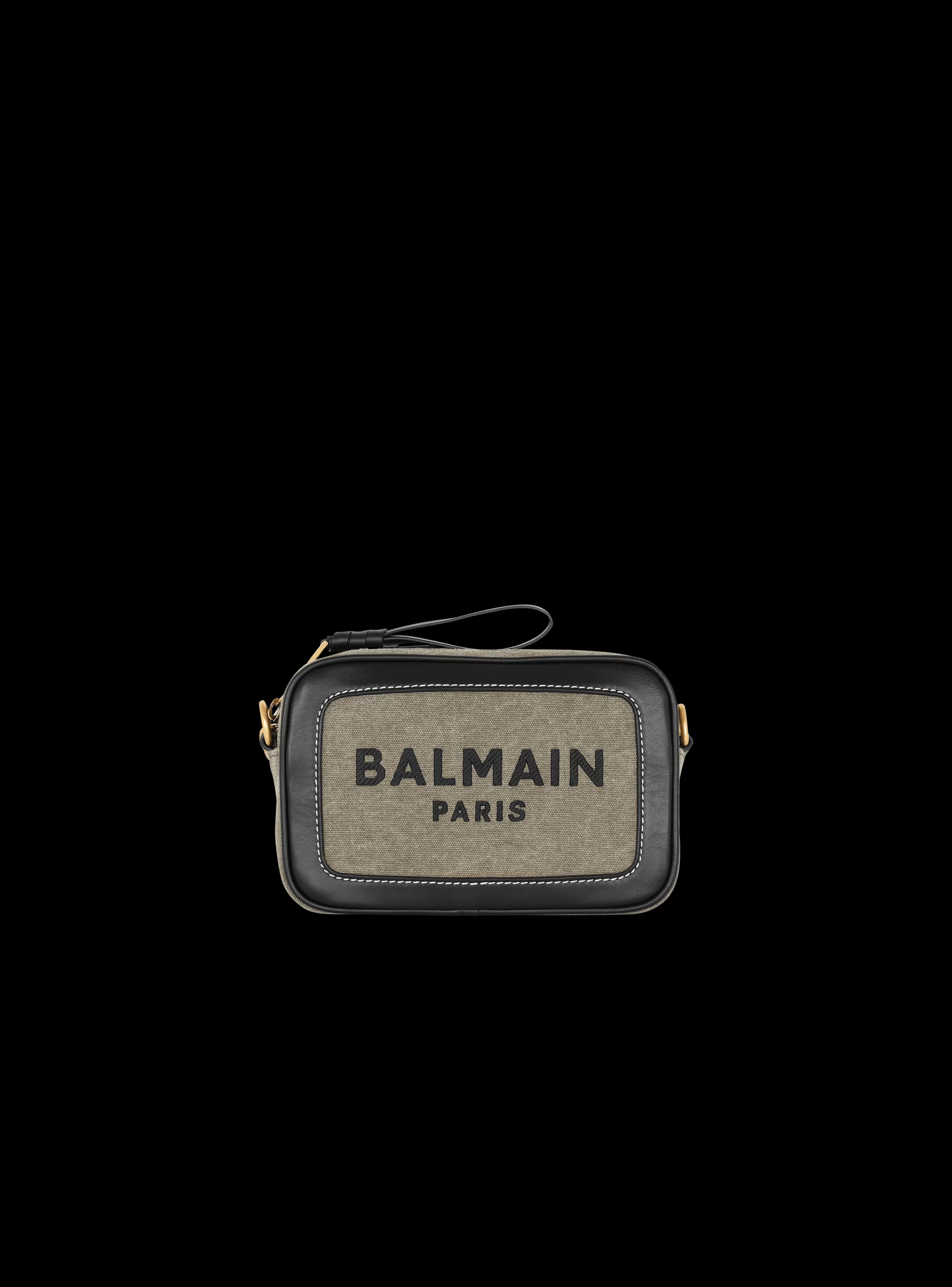 Balmain Borse Mini | Borse A Spalla-B-Army Canvas And Leather Clutch khaki