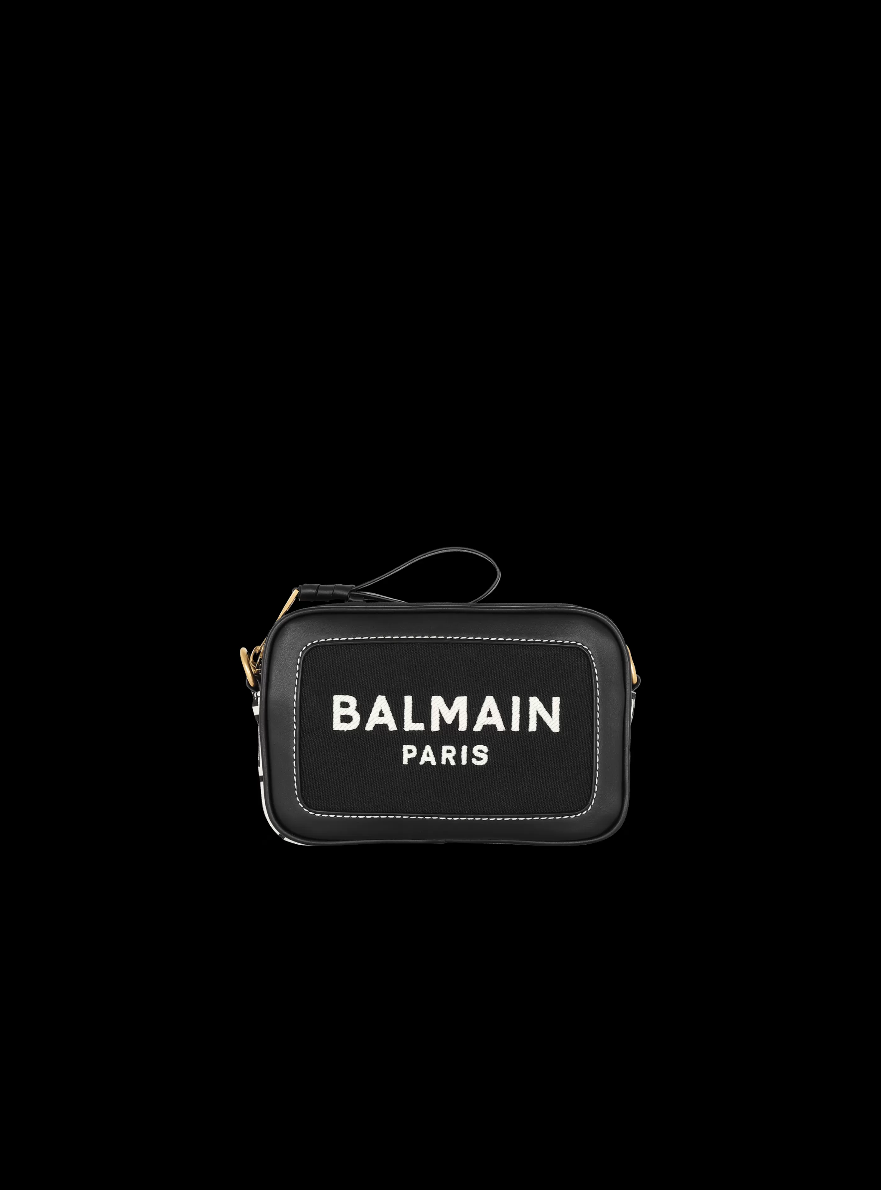 Balmain Borse Mini | Borse A Spalla-B-Army Canvas And Leather Clutch black