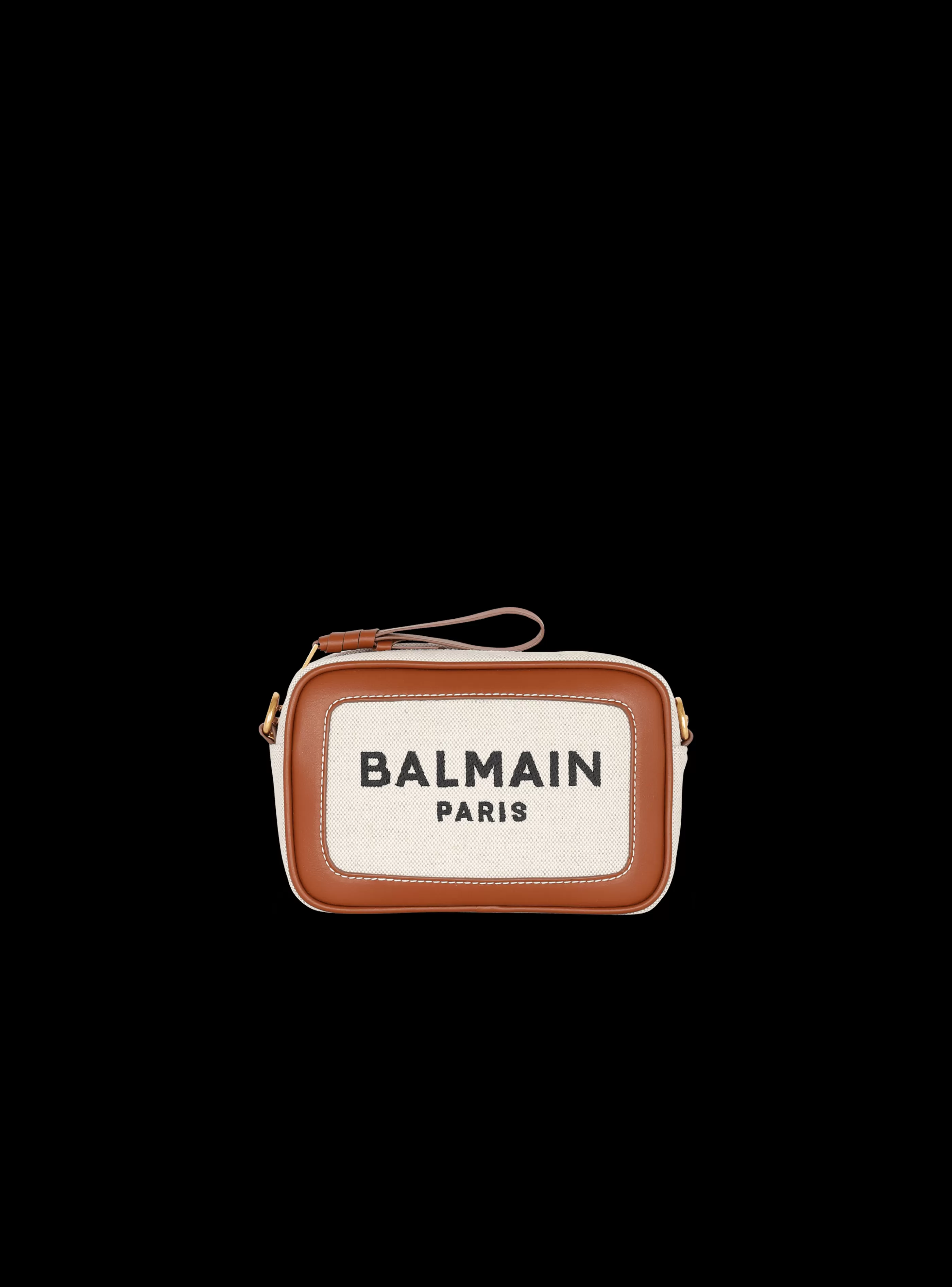 Balmain Borse Mini | Borse A Spalla-B-Army Canvas And Leather Clutch brown