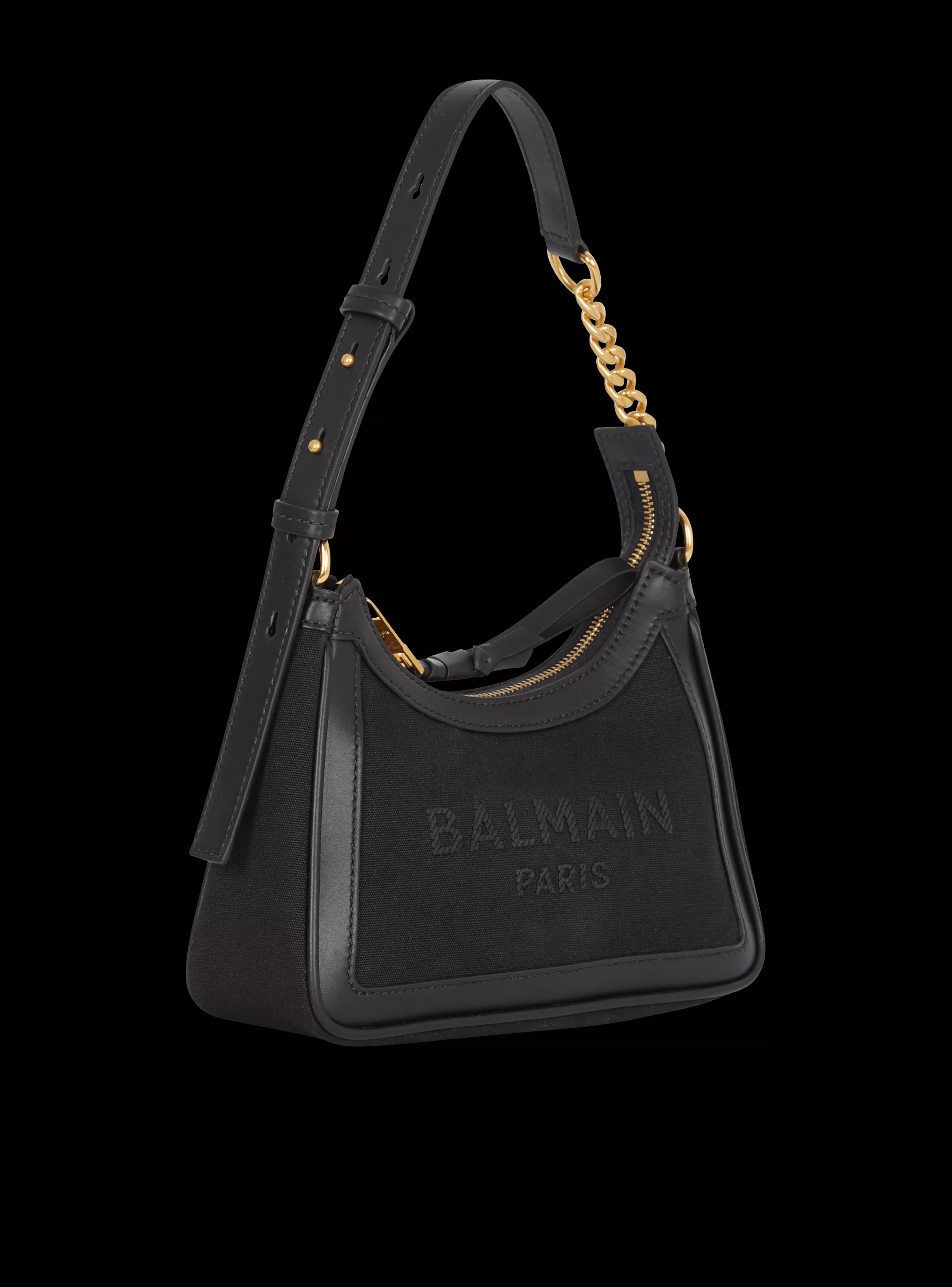 Balmain Borse A Spalla | Borse B-Army-B-Army Canvas And Leather Handbag black