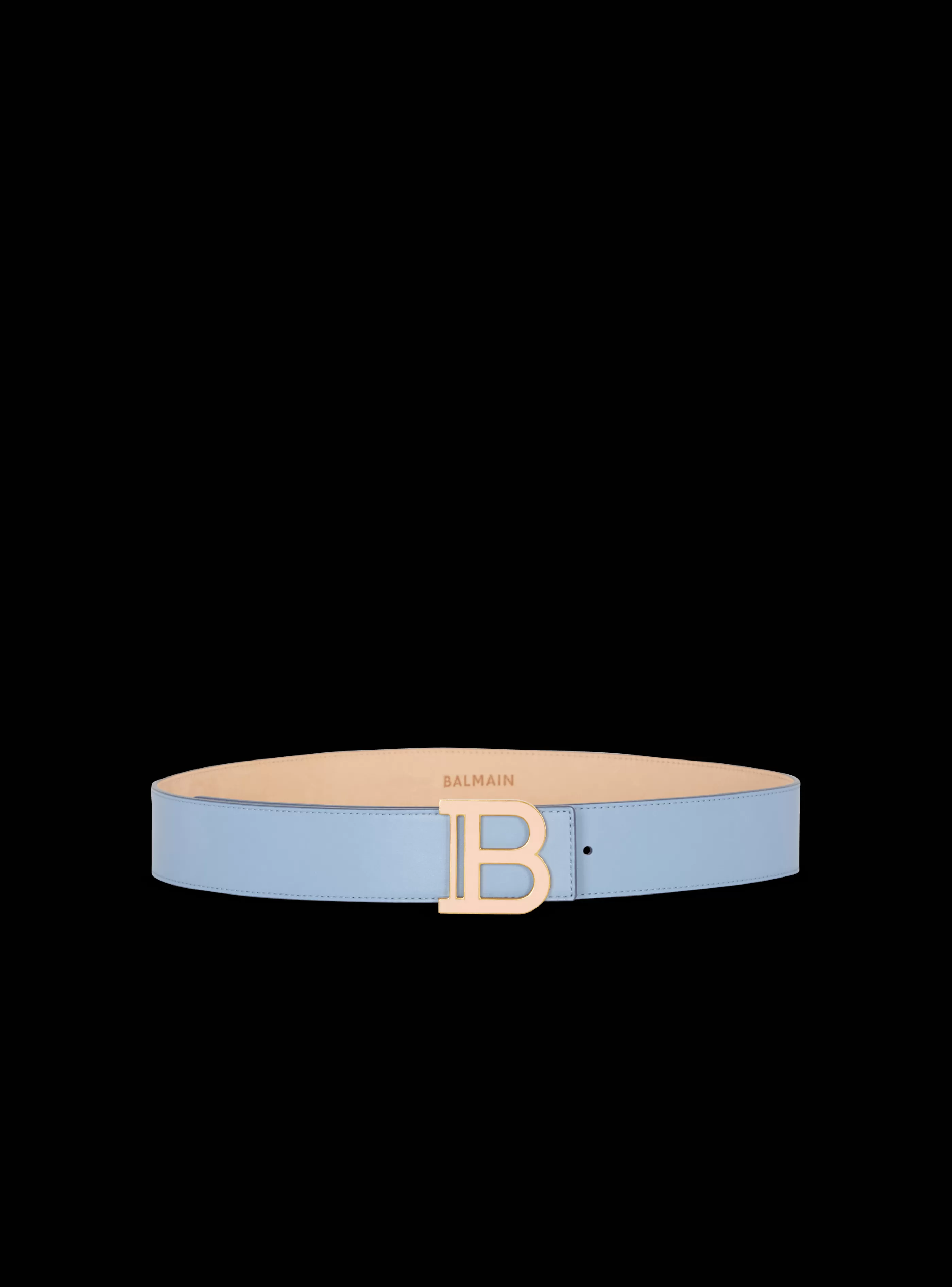 Balmain Cinture-B-Belt In Calfskin navy